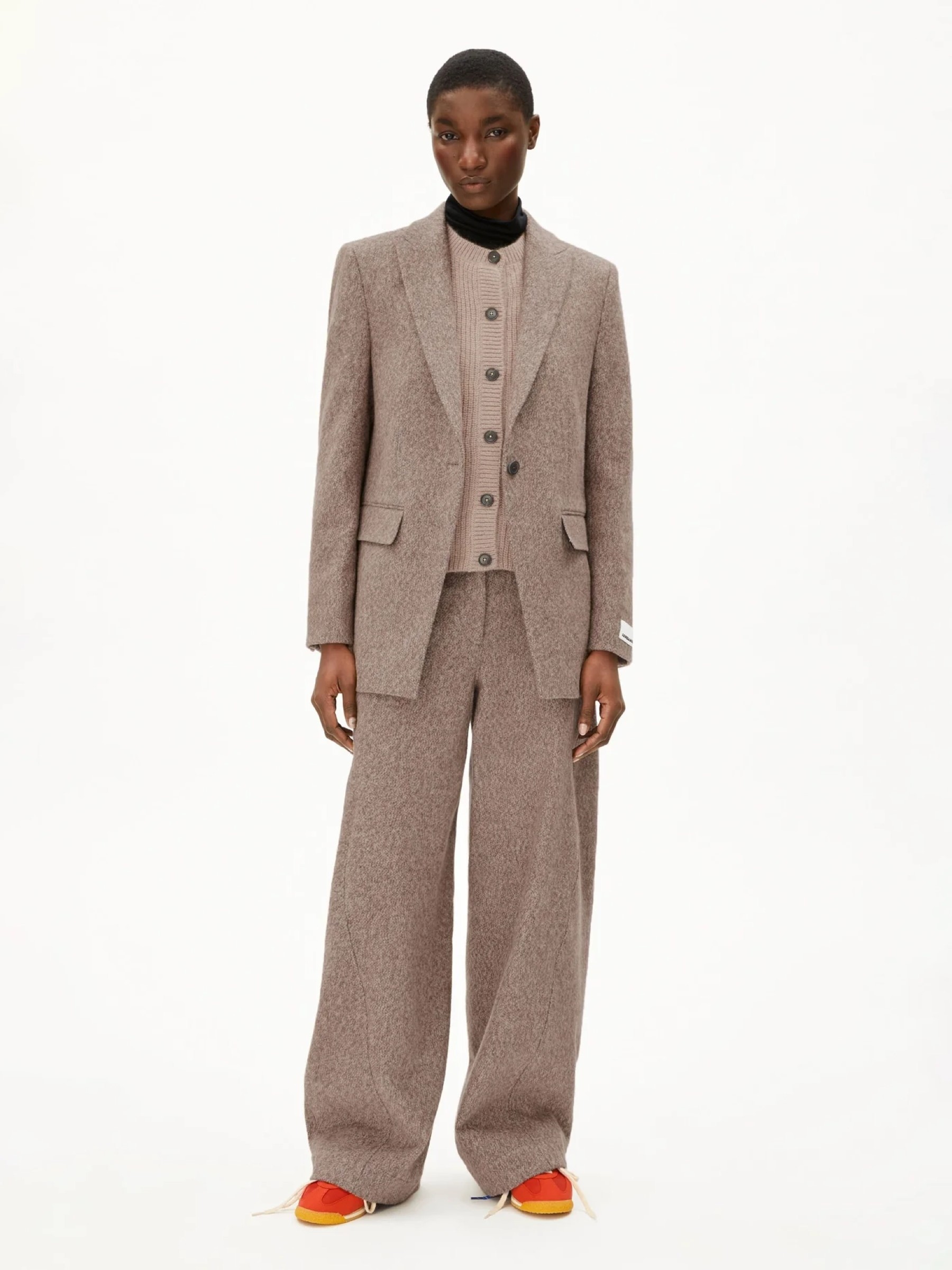 Blazer Mikulaa Tweed pure-walnut cream Armedangels