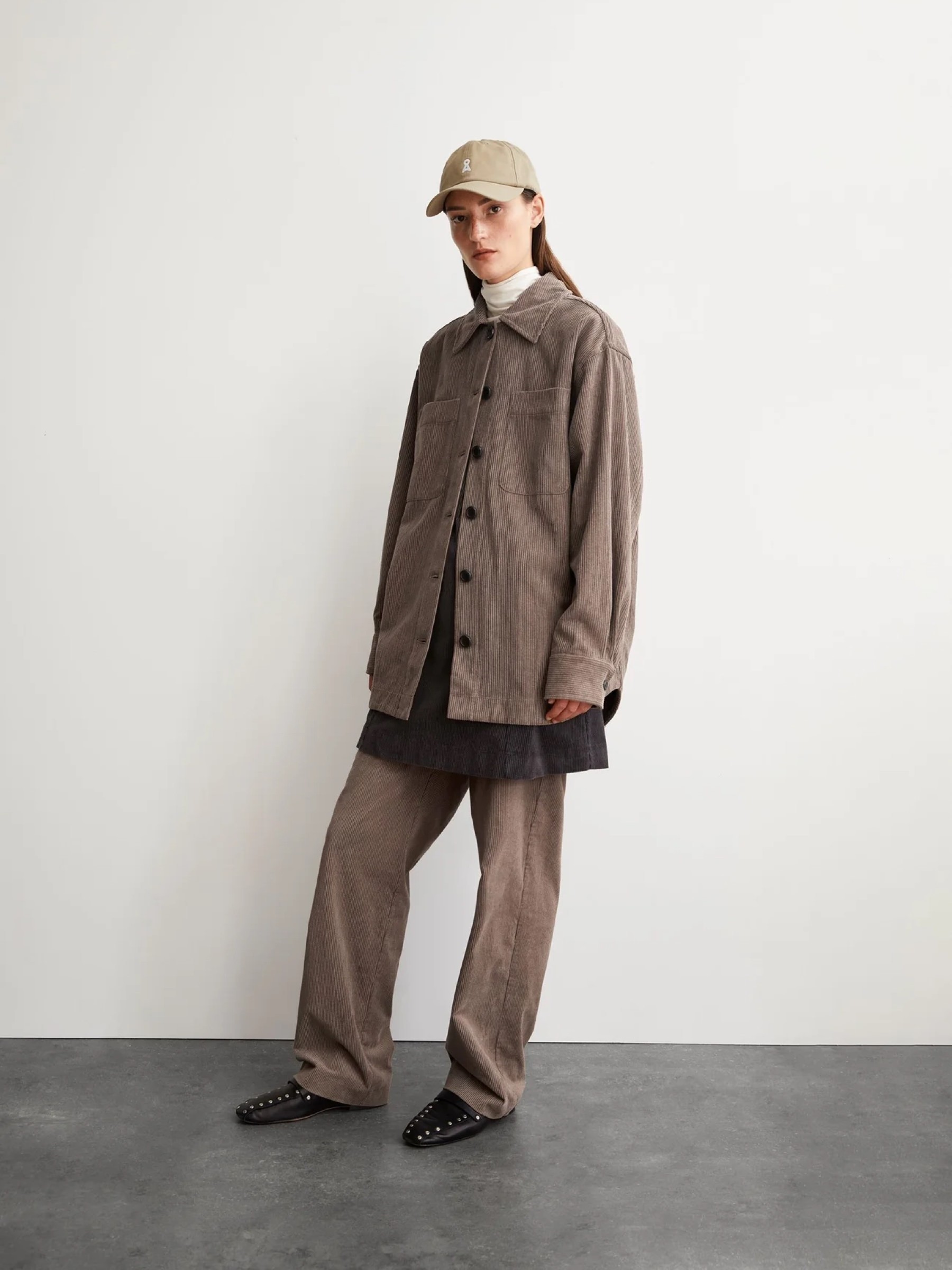 Overshirt Almaraali Corduroy walnut cream Armedangels