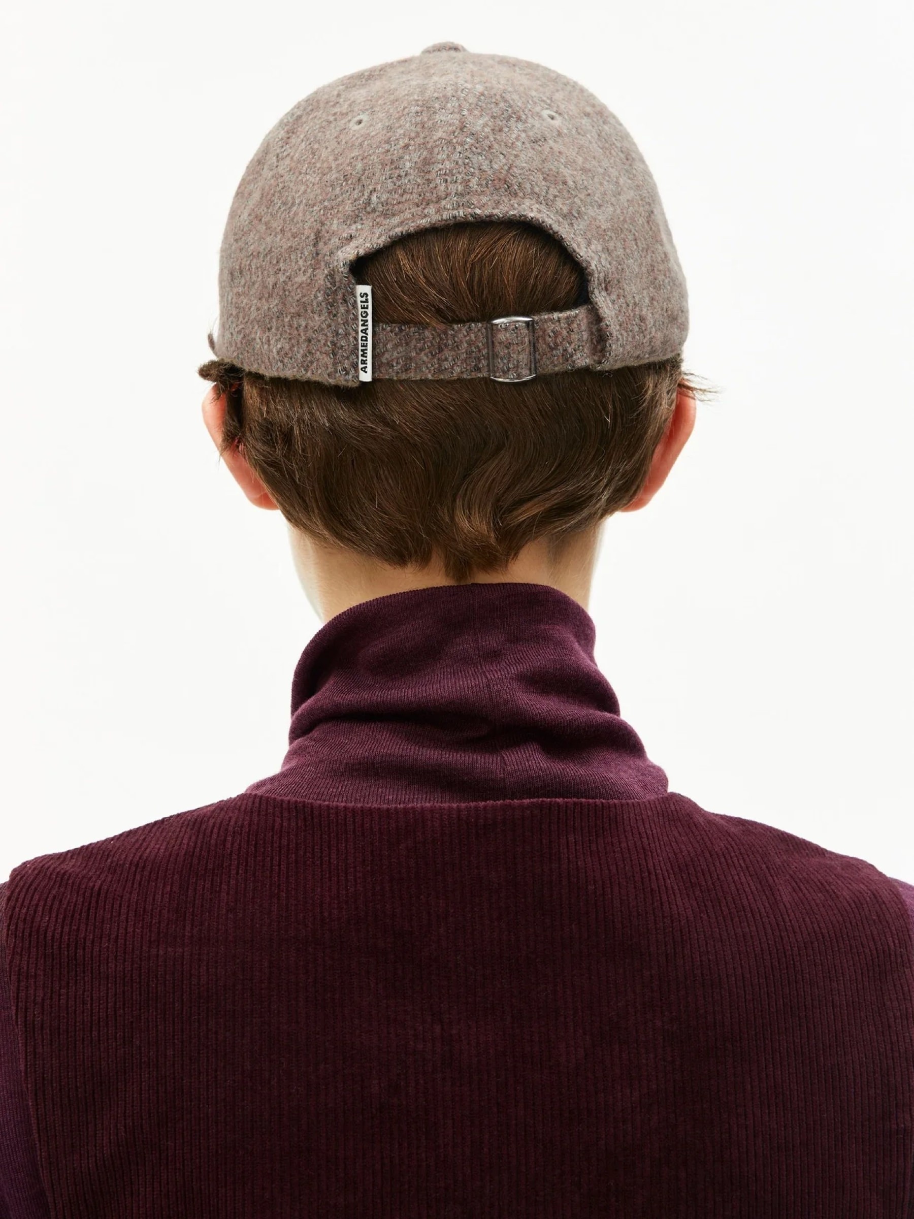 Mütze Yenaas Tweed pure-walnut cream Armedangels