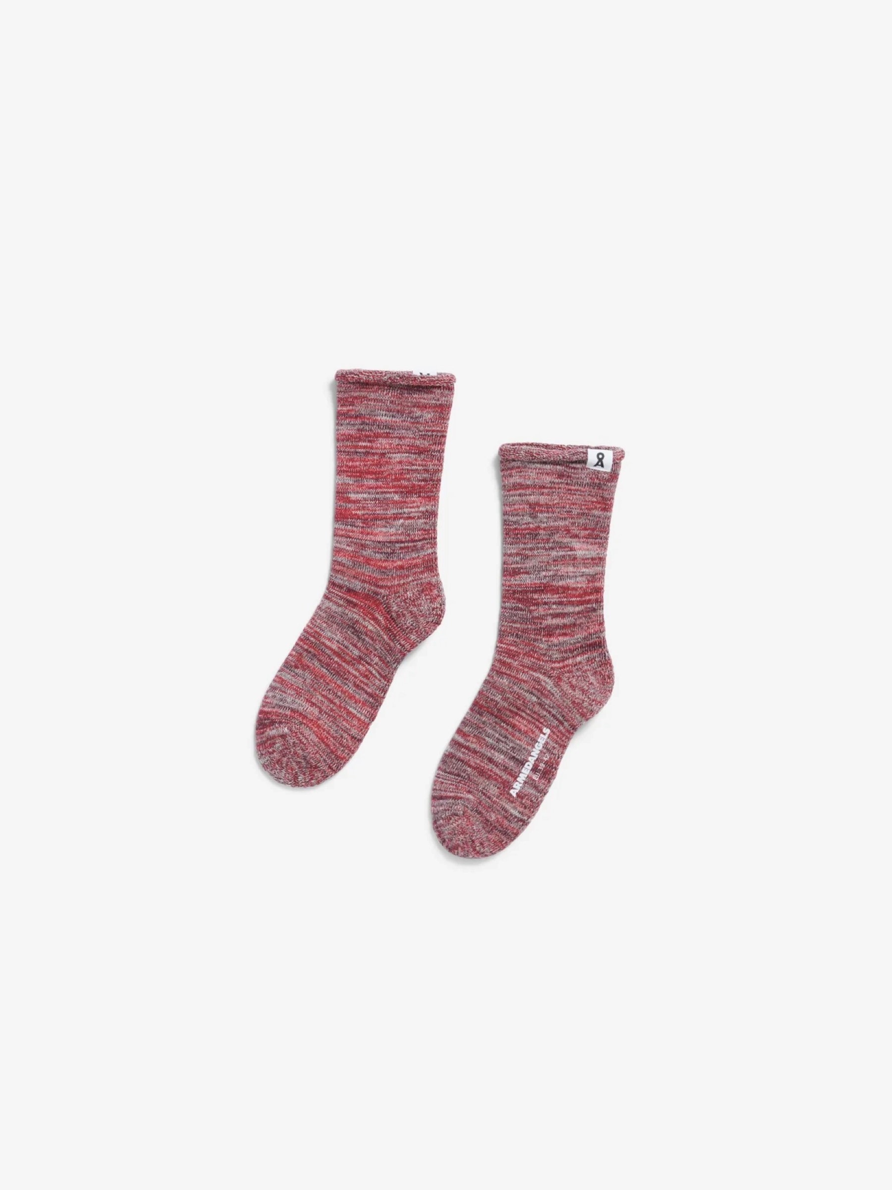 Socken Kaaino Terry dark cranberry-scarlet red Armedangels