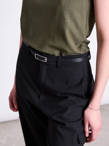 Gürtel Thin Belt Nyby black silver Jan 'n June