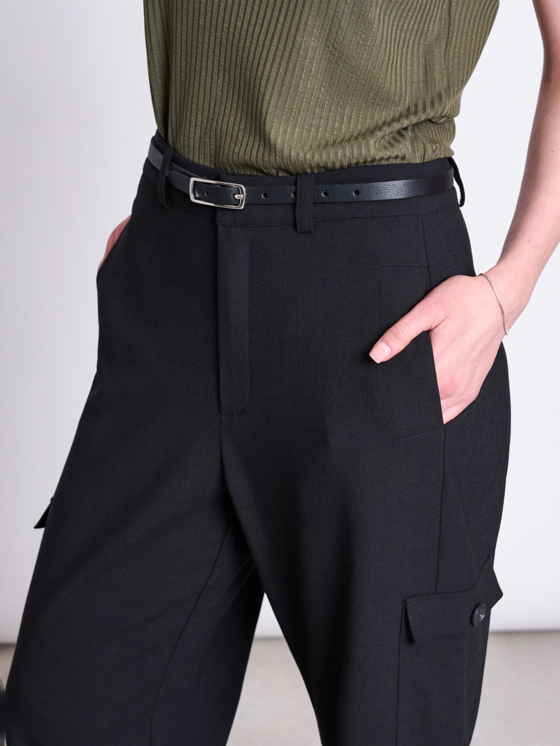 Gürtel Thin Belt Nyby black silver Jan 'n June