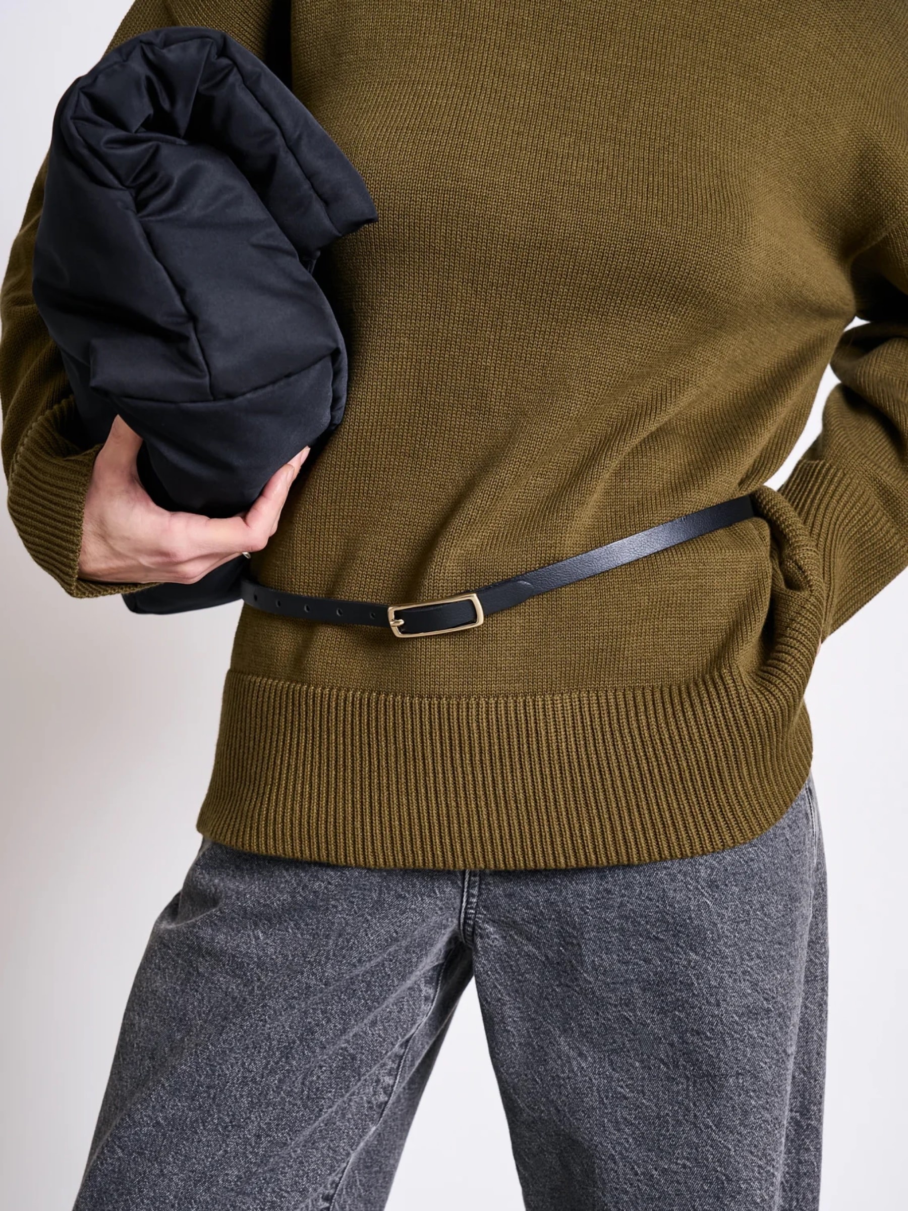 Gürtel Thin Belt Nyby black gold Jan 'n June