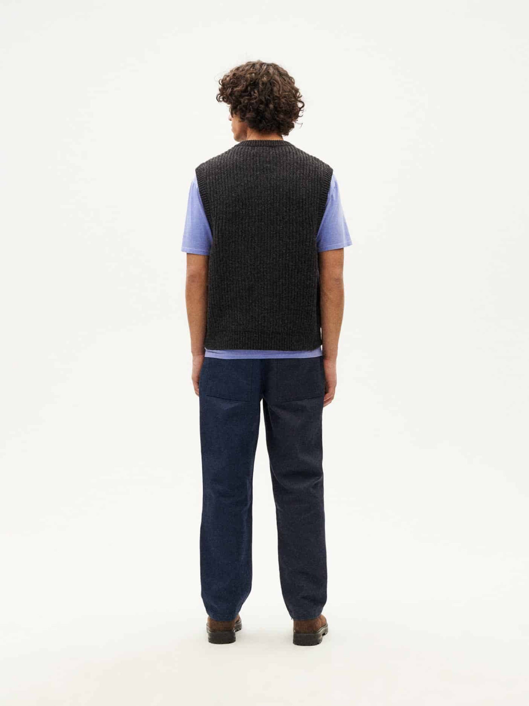 Strickweste Oliver Knitted Vest black Thinking Mu