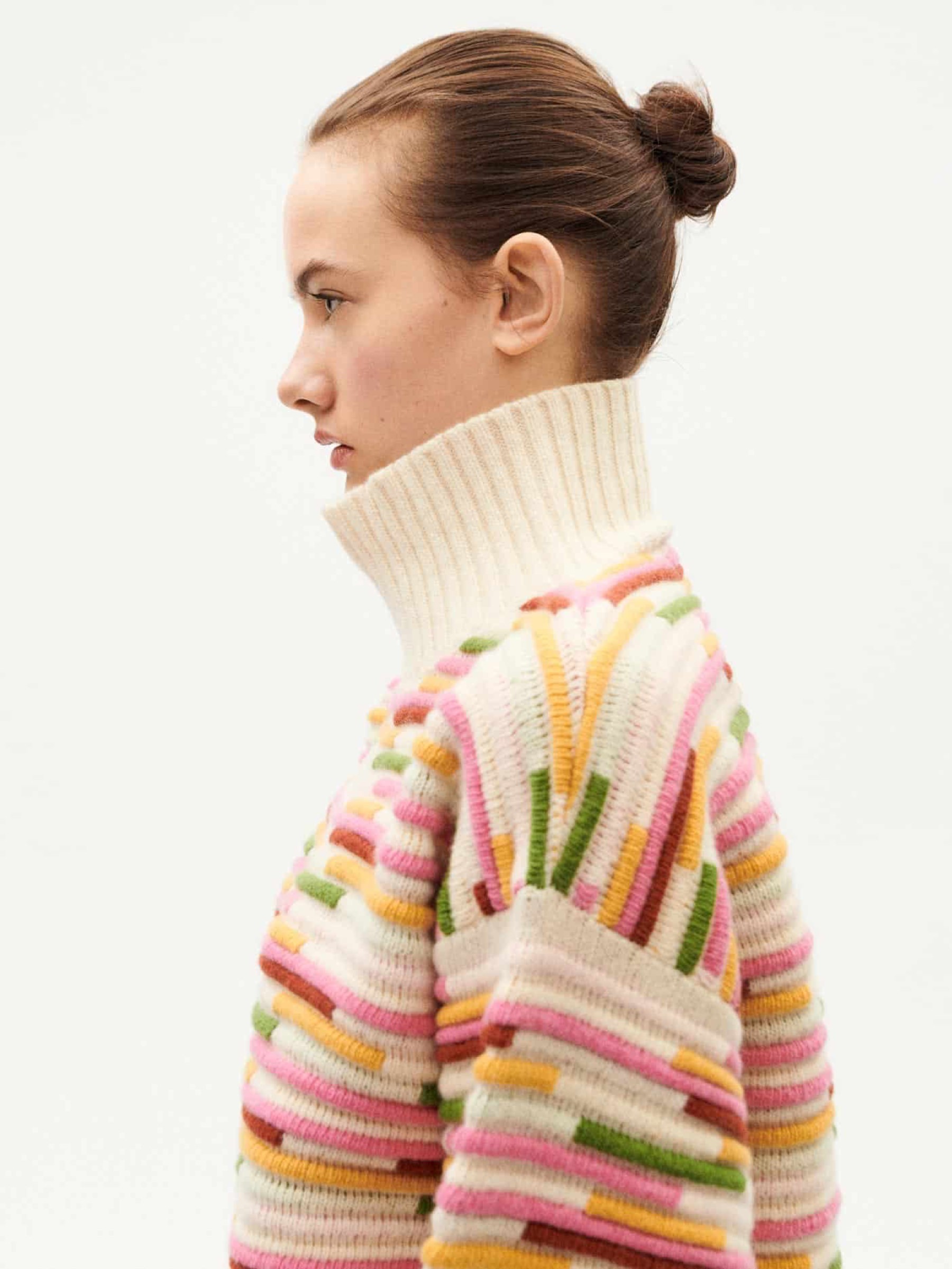 Pullover Idra Knitted Sweater stripe multicolor Thinking Mu