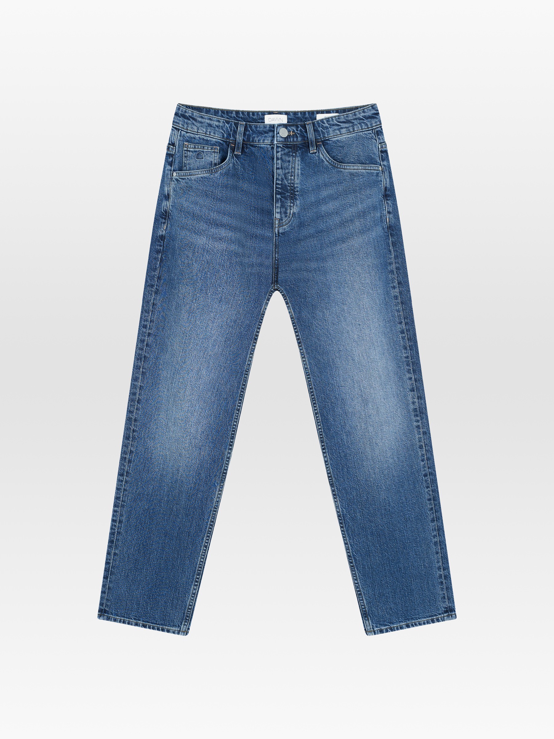 Jeans Hose Rise Relaxed Tapered medium blue Dawn Denim