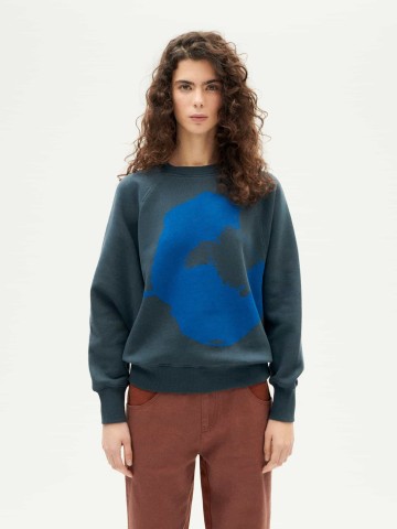 Pullover Bonnie Sweatshirt coffee flower Thinking Mu