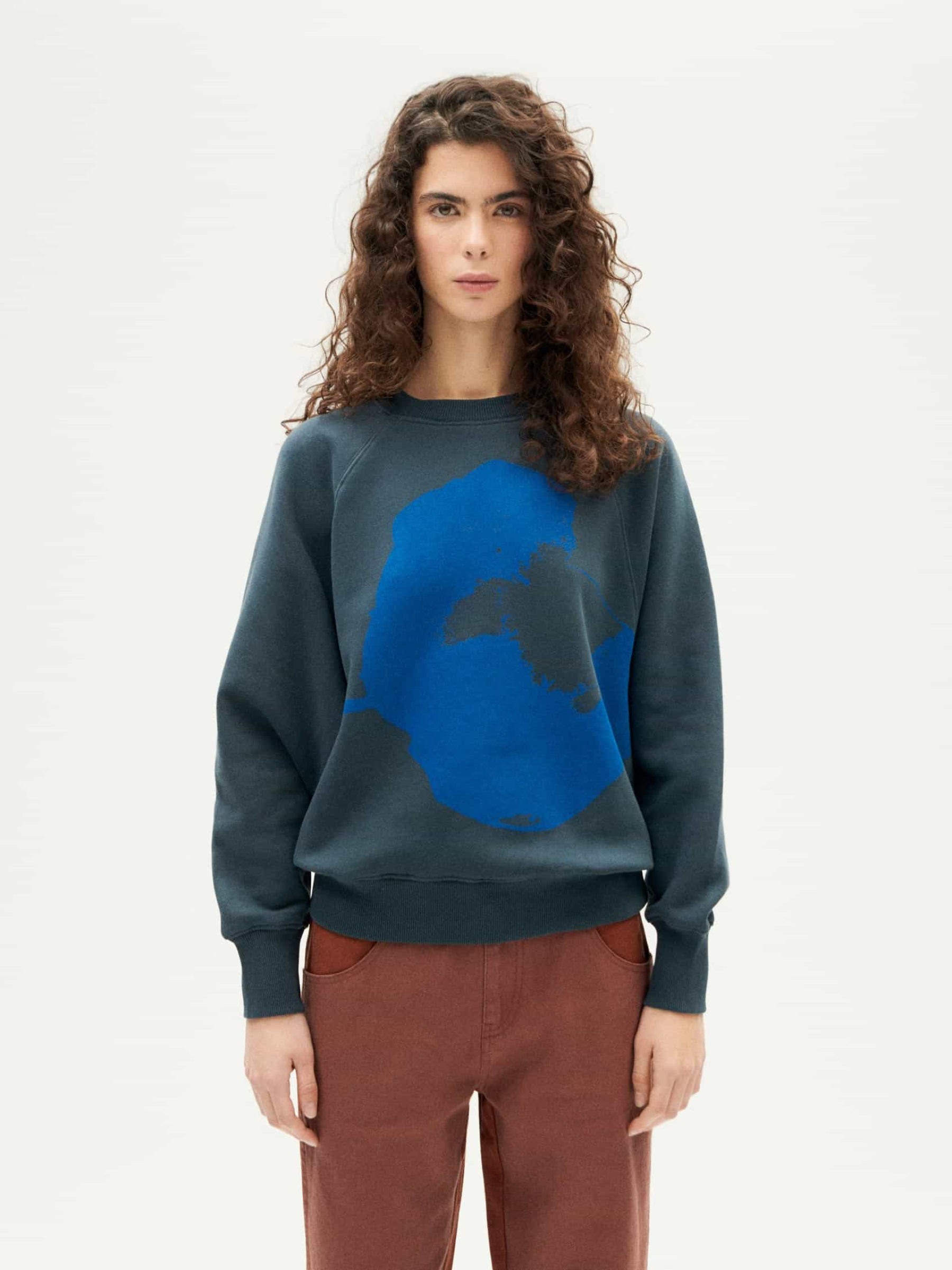 Pullover Bonnie Sweatshirt coffee flower Thinking Mu