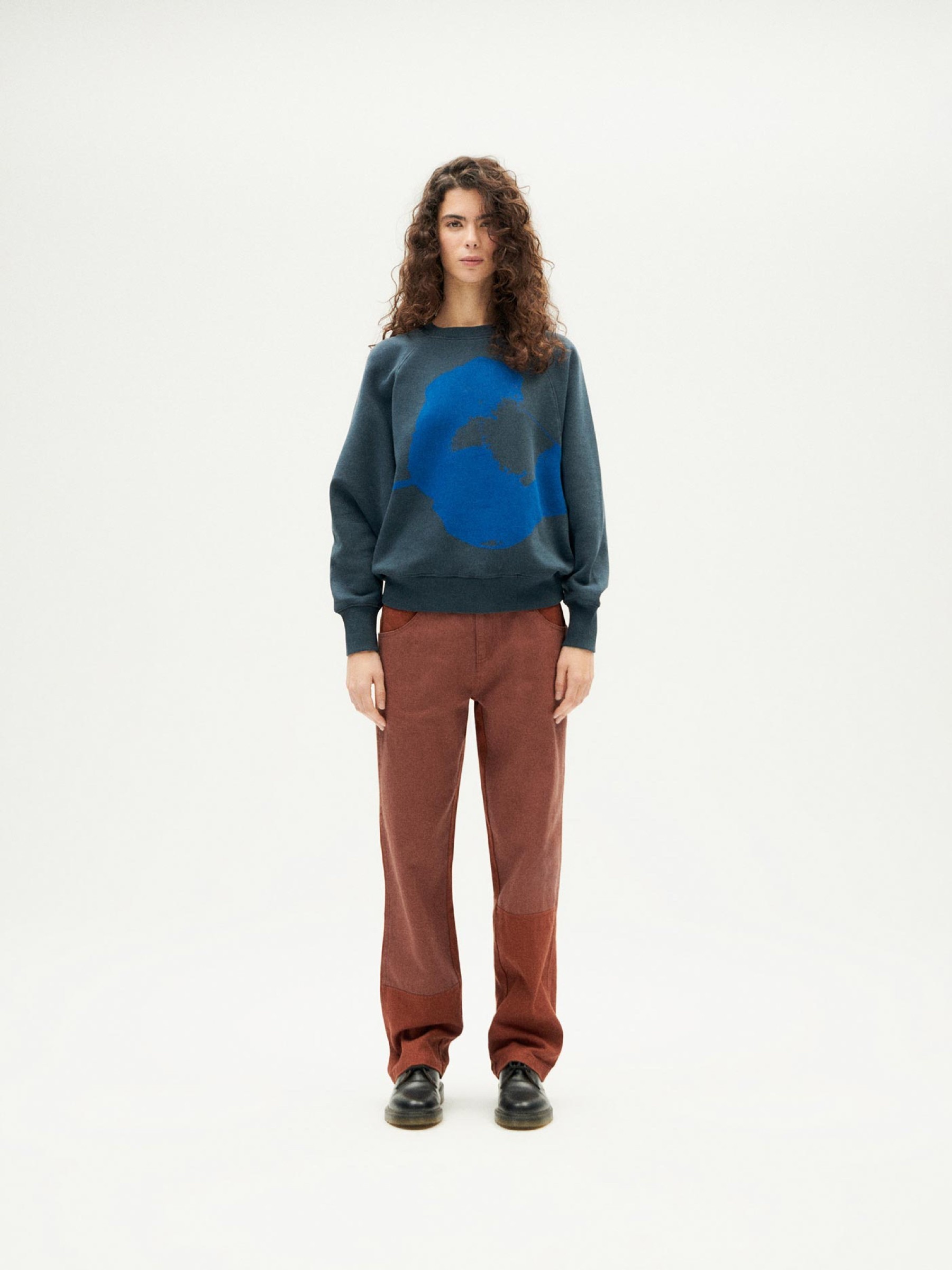 Pullover Bonnie Sweatshirt coffee flower Thinking Mu