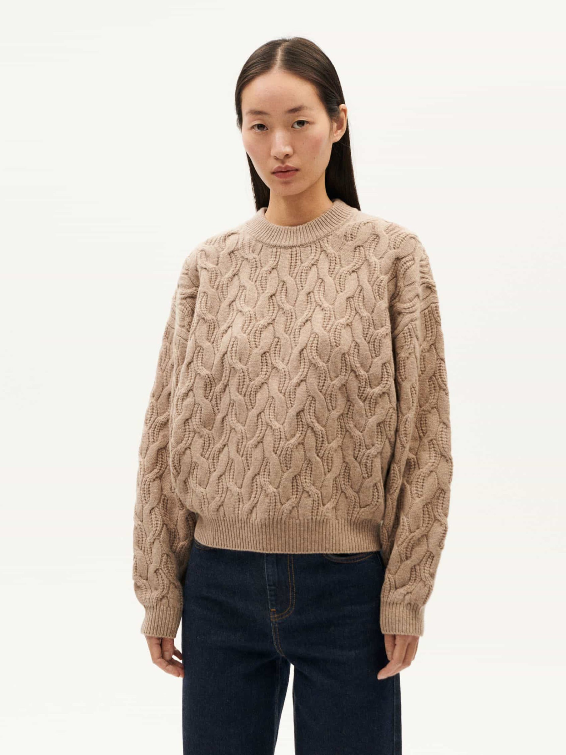 Pullover Carmen Knitted Sweater beige Thinking Mu