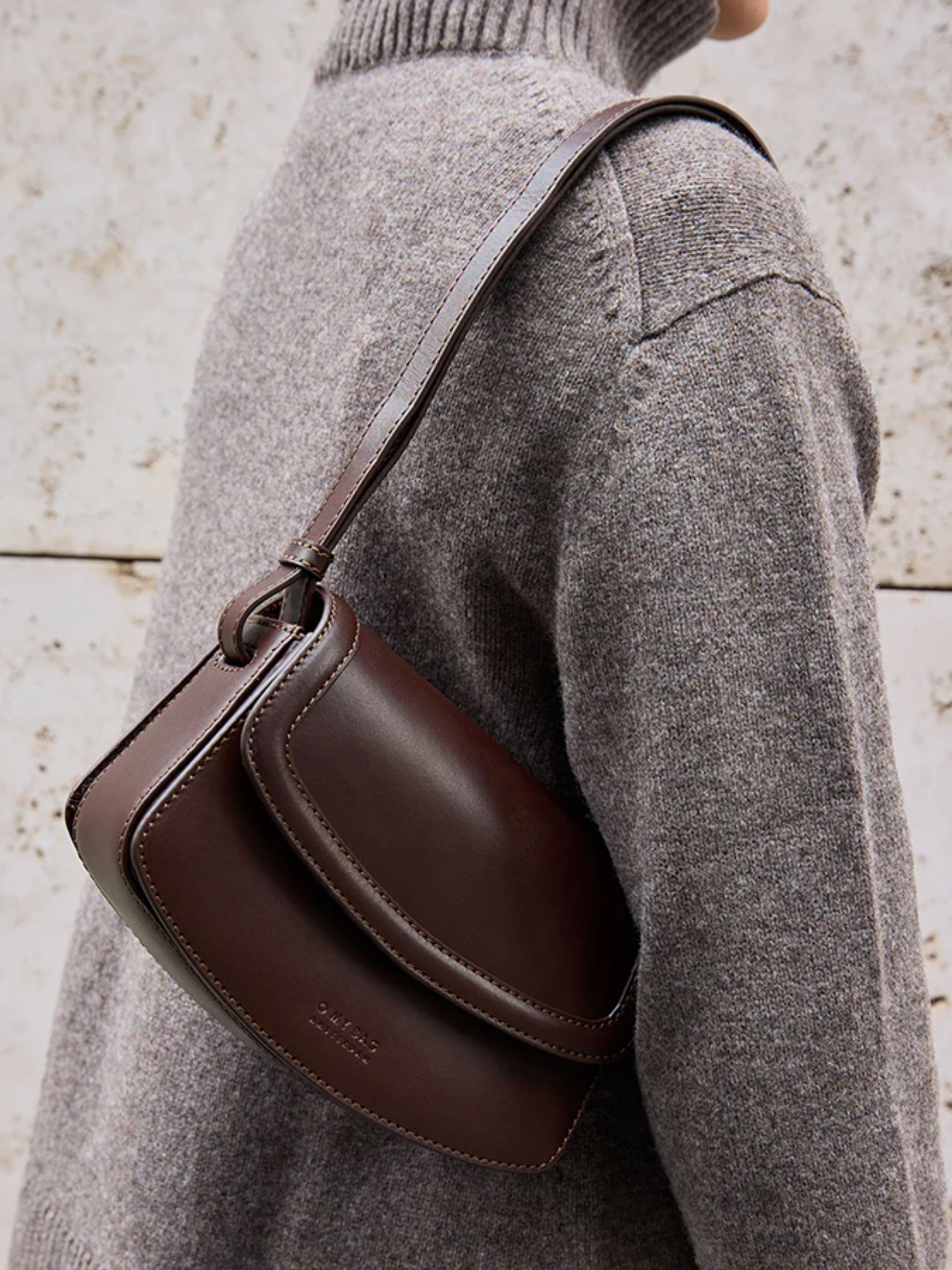 Handtasche Kendalini chocolate classic leather O My Bag