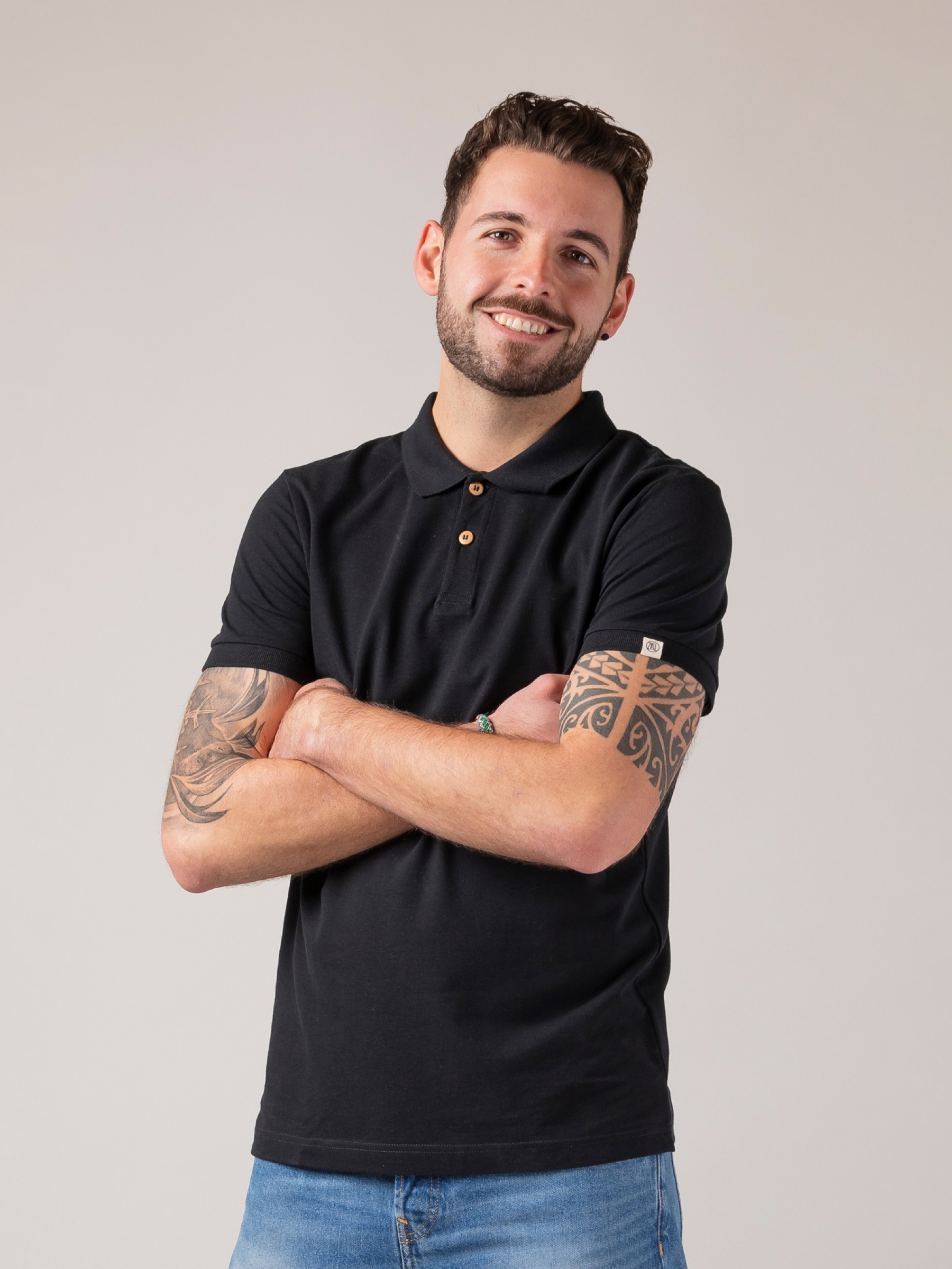 T-Shirt Basic Polo black ZRCL