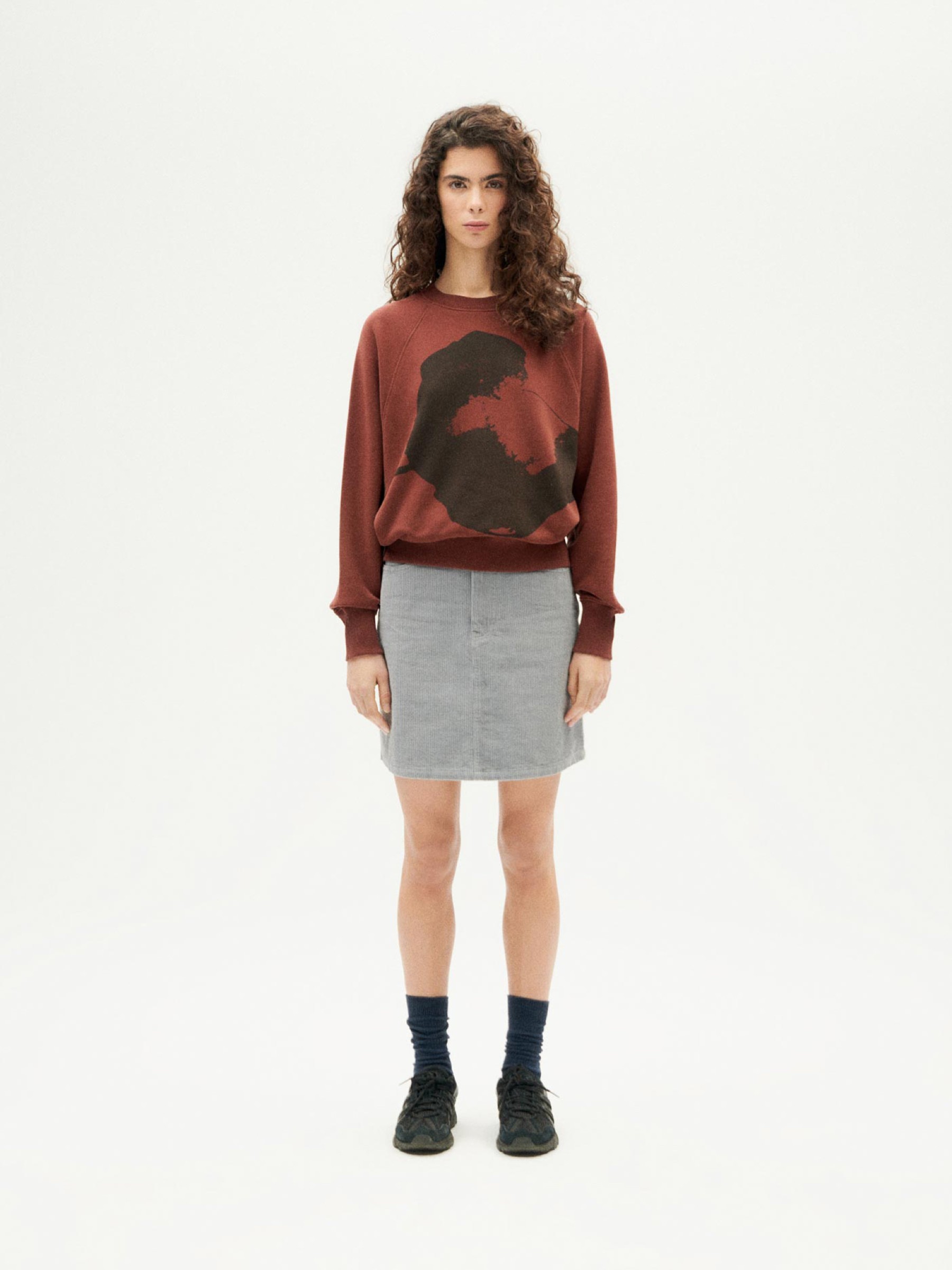 Pullover Bonnie Sweatshirt coffee flower Thinking Mu