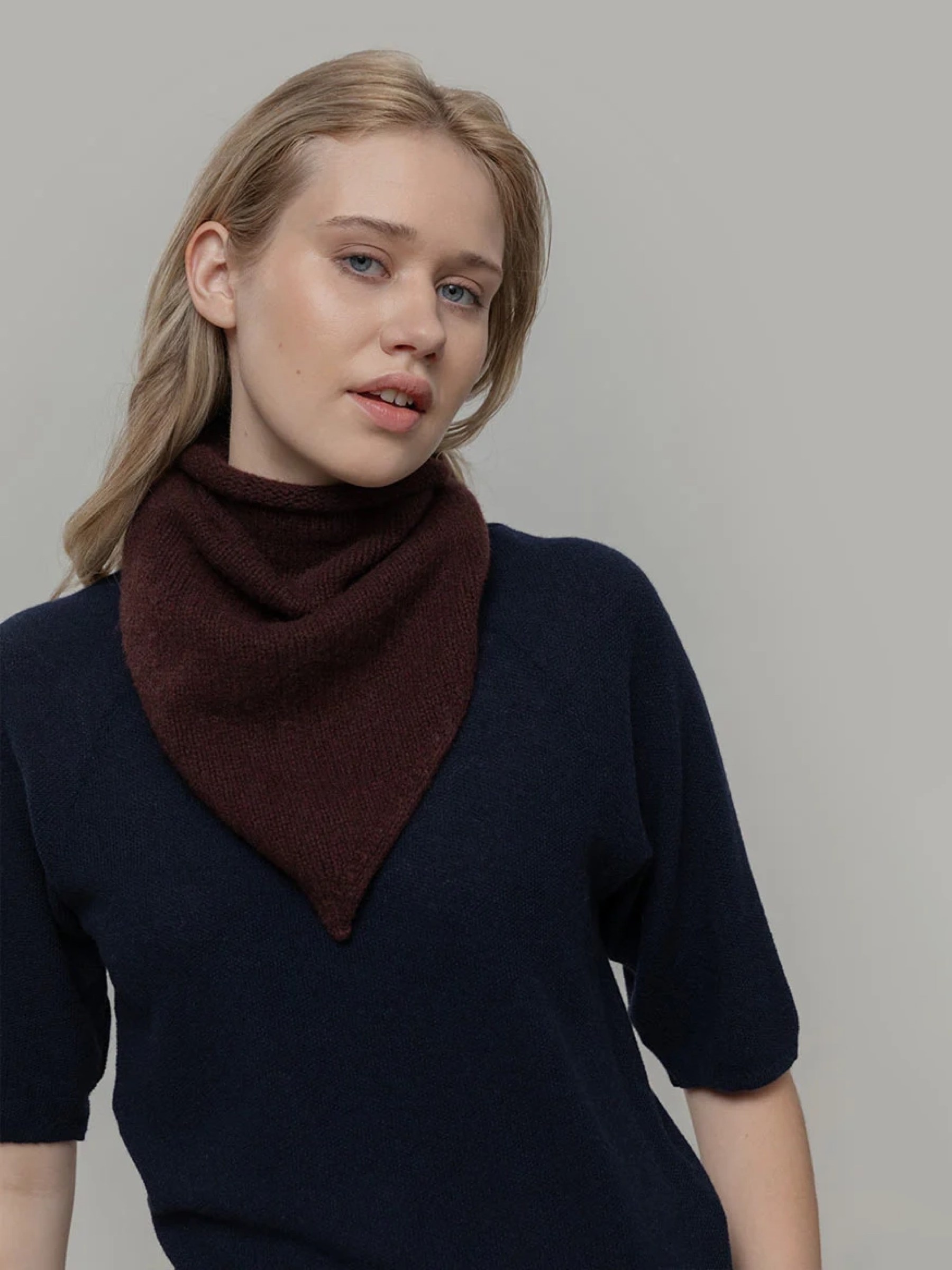 Halstuch Masha Unisex Recycled Cashmere Bandana brown caffè Rifo