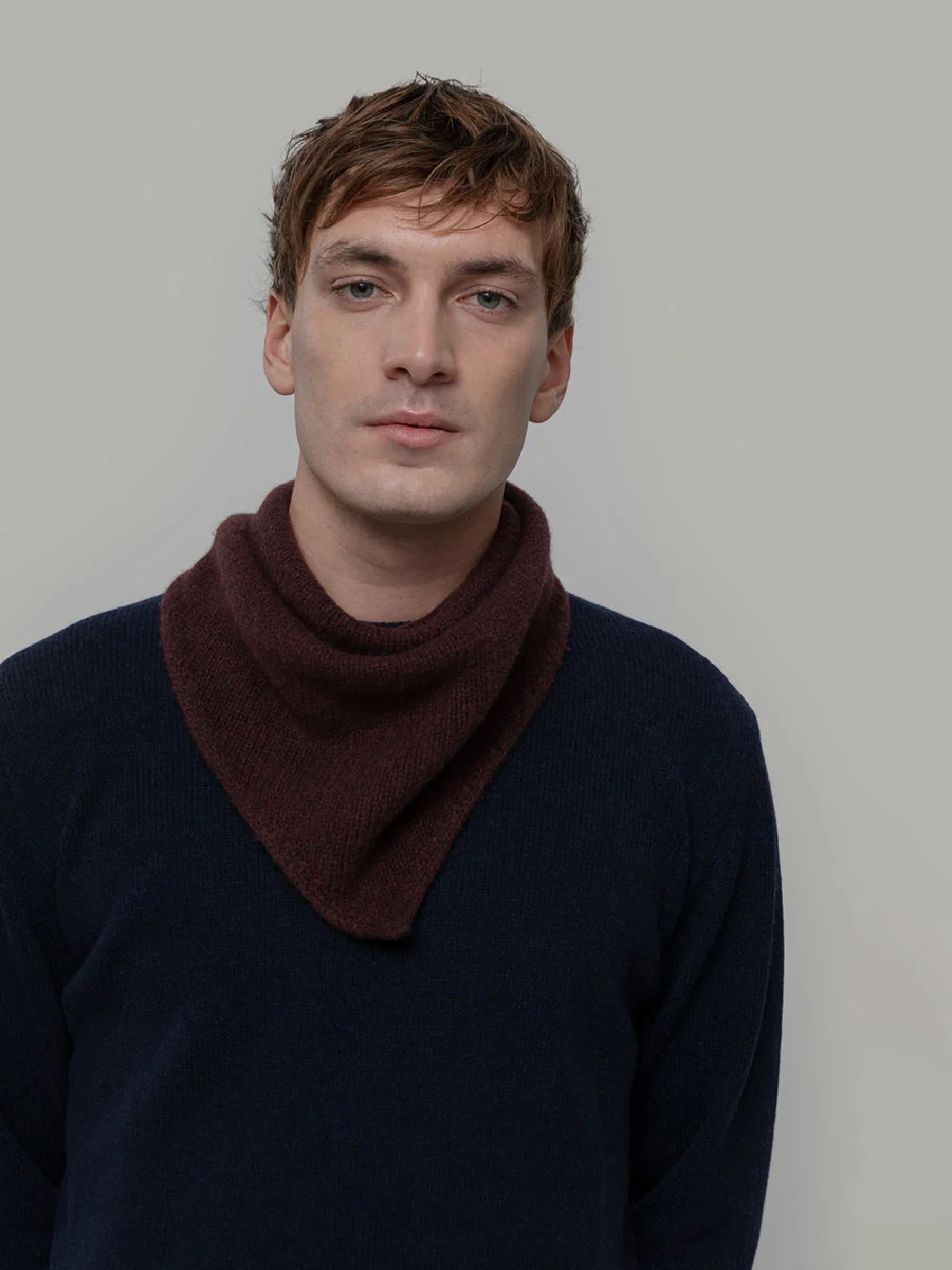 Halstuch Masha Unisex Recycled Cashmere Bandana brown caffè Rifo