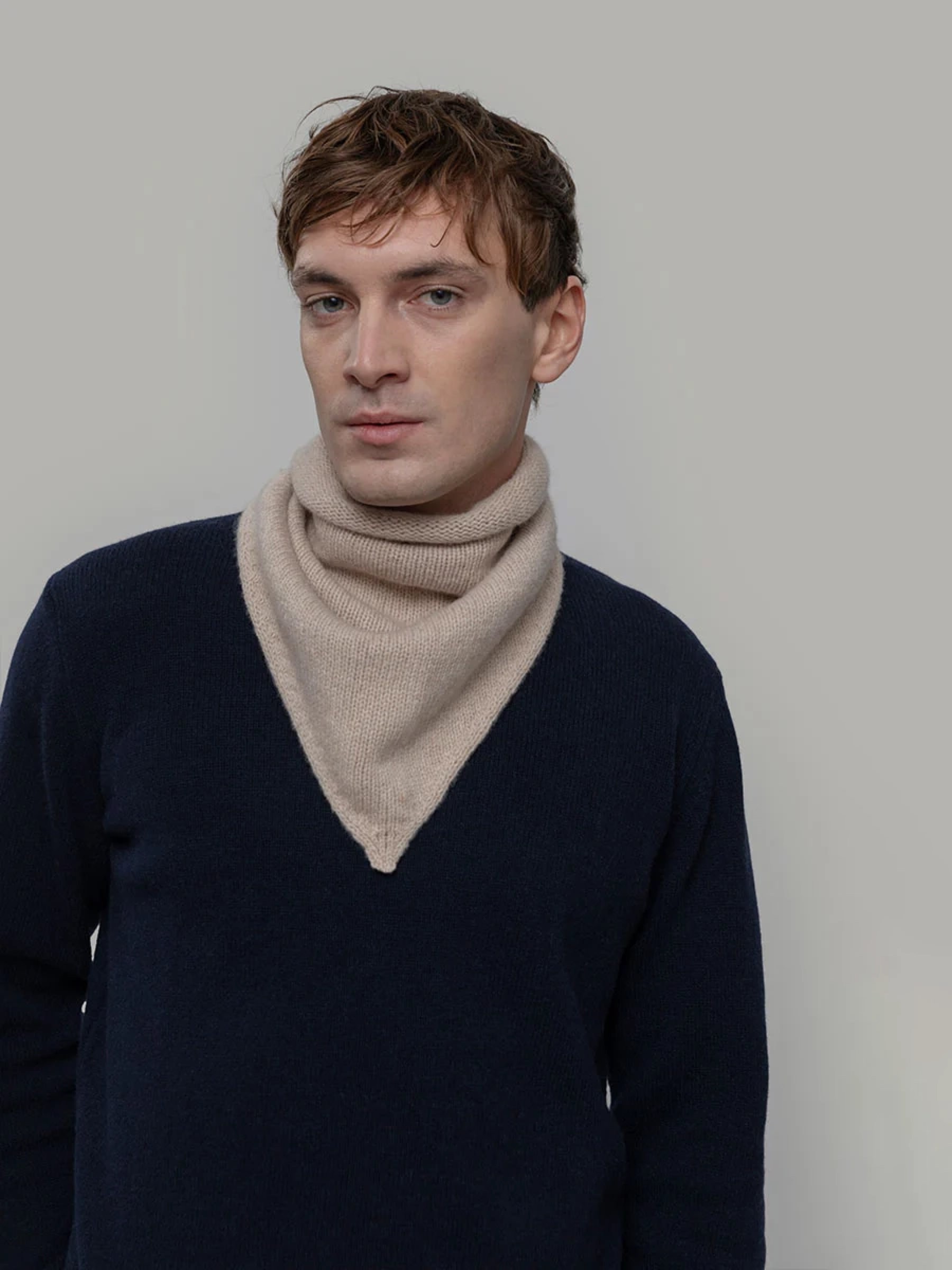 Halstuch Masha Unisex Recycled Cashmere Bandana beige cantuccino Rifo