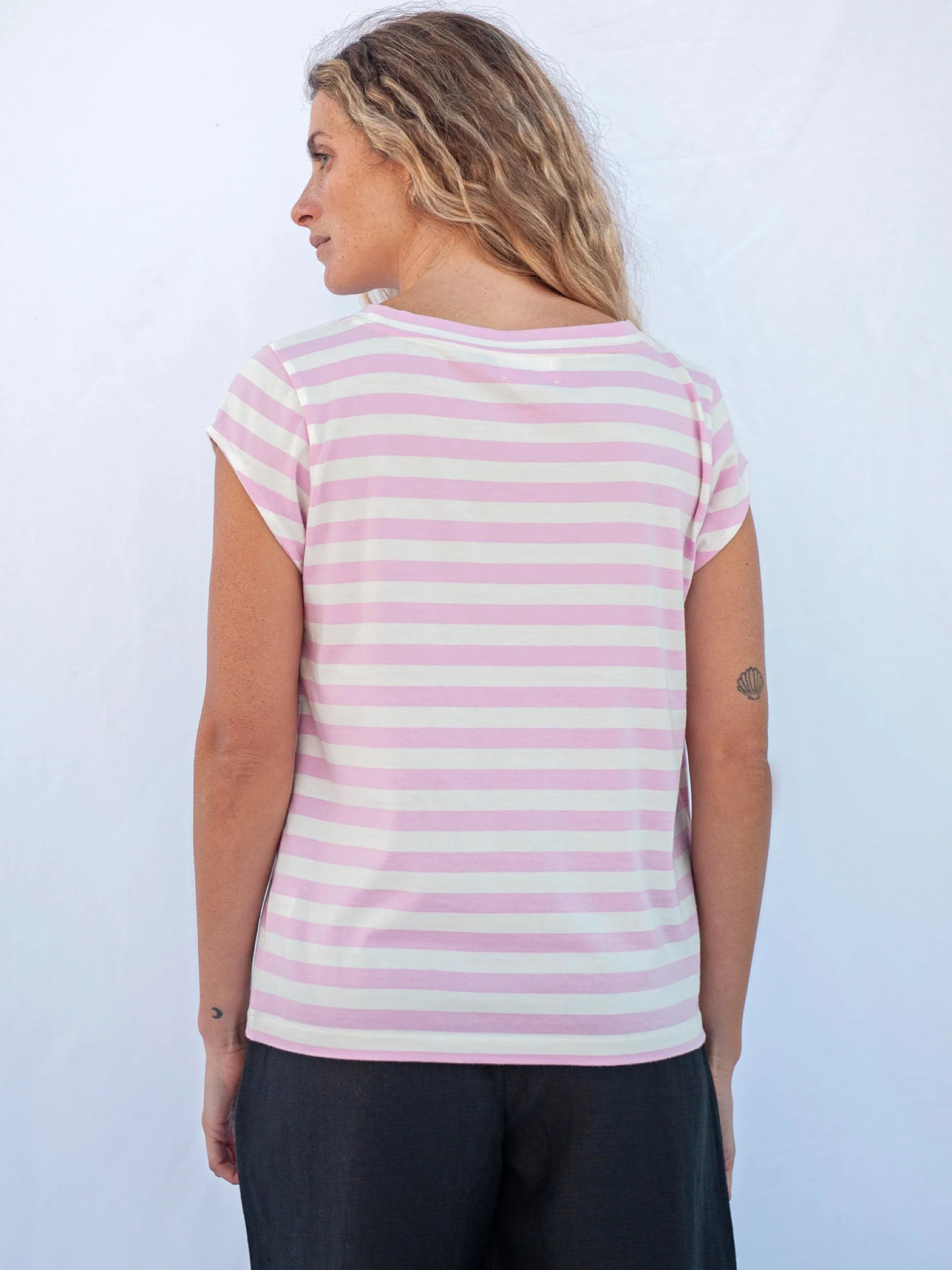 T-Shirt Crew Tee Isla pink-white Jungle Folk