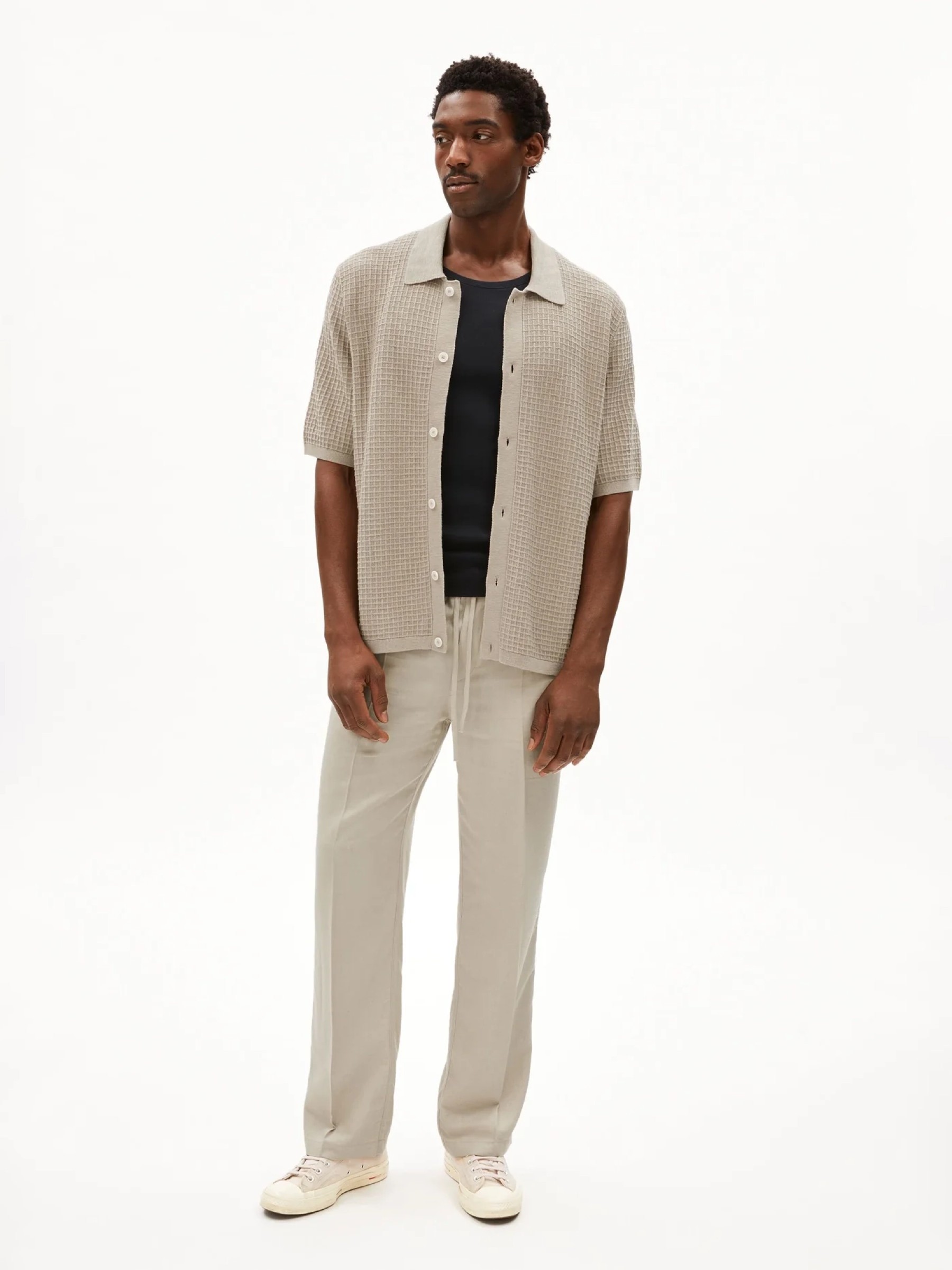 Hemd Eduaardo sand stone Armedangels