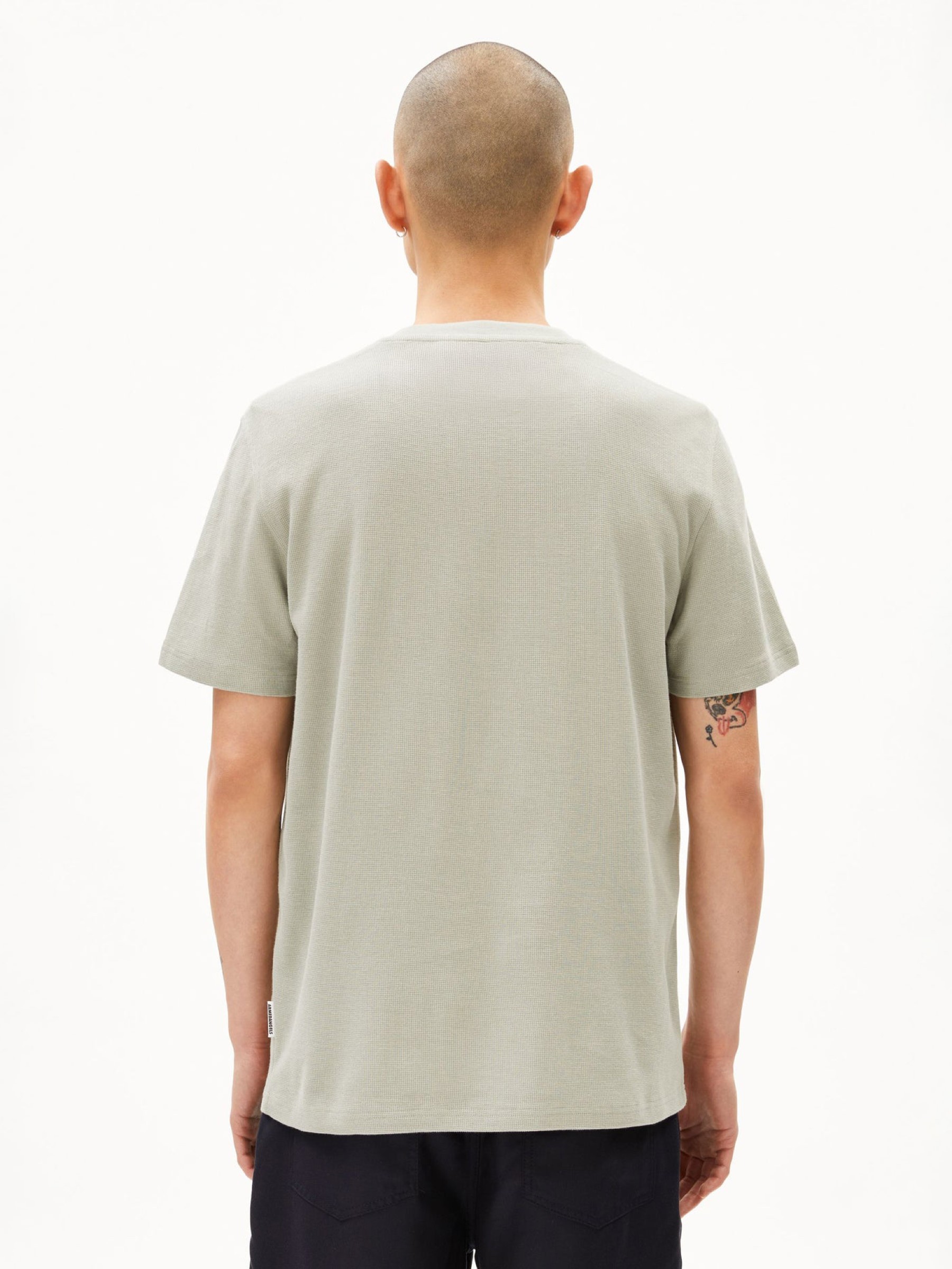 T-Shirt Maakros Waffle seagreen Armedangels