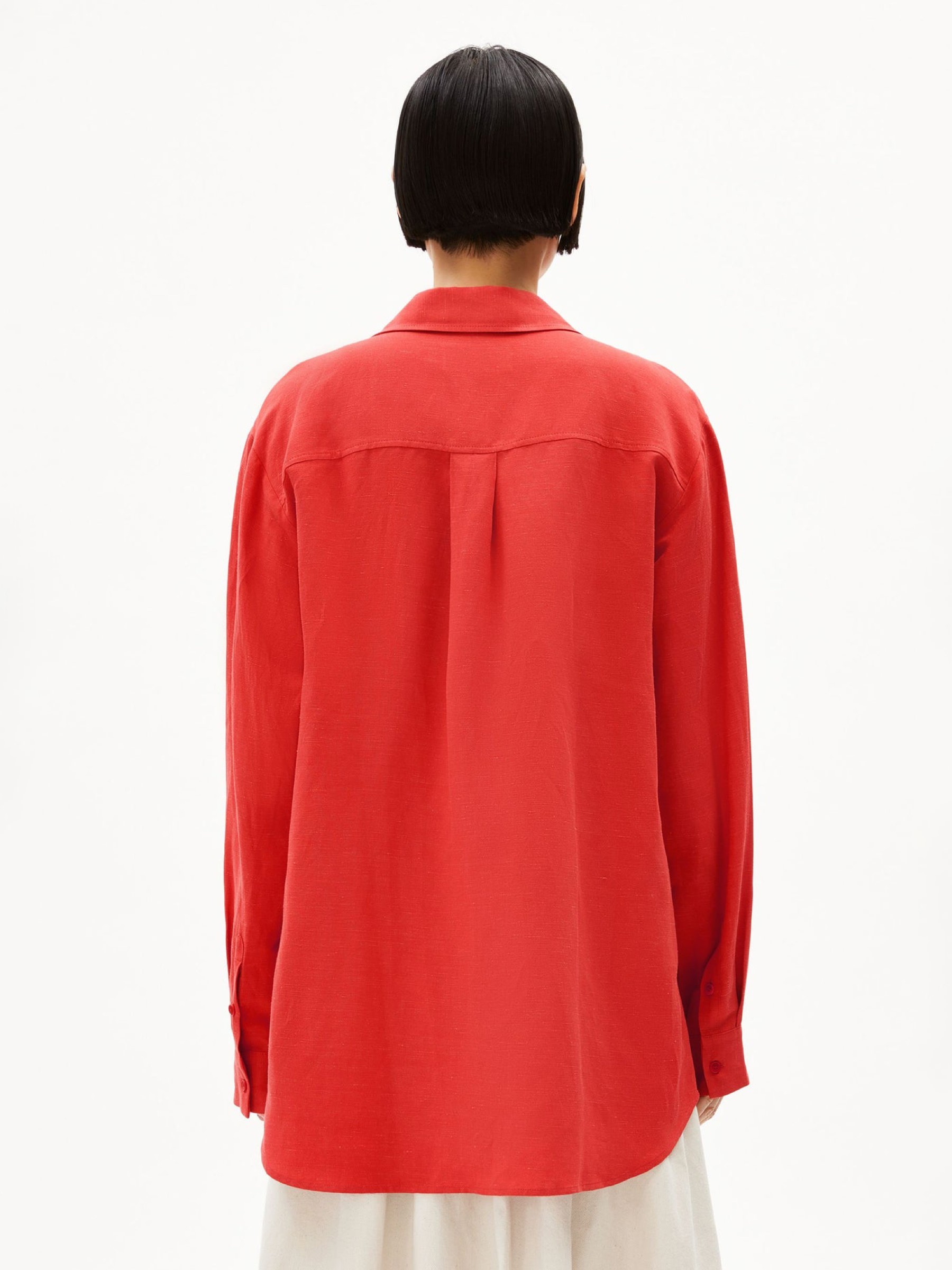 Bluse Maalgaa Lino coral blush Armedangels