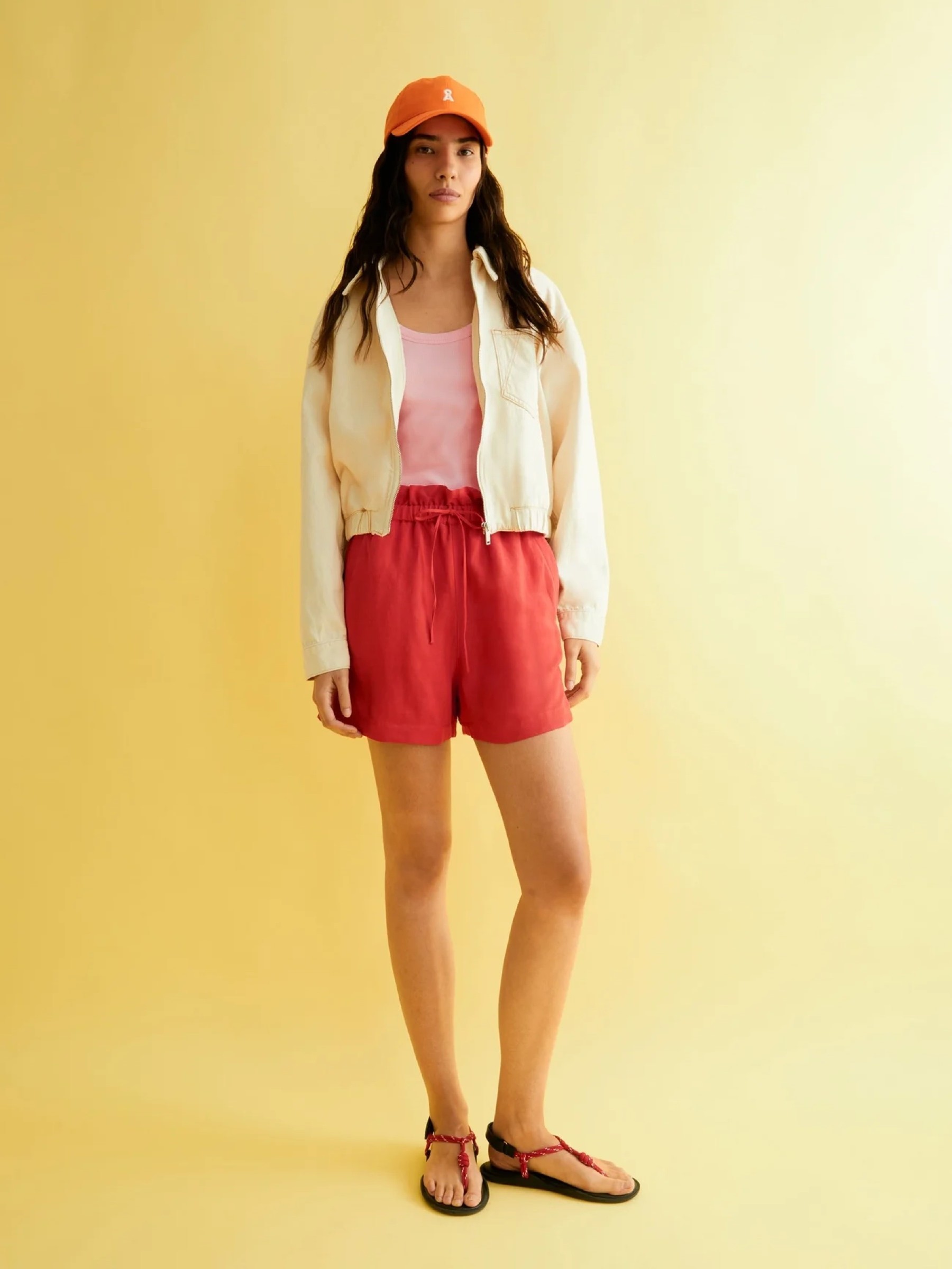 Shorts Vaanna Lino coral blush Armedangels
