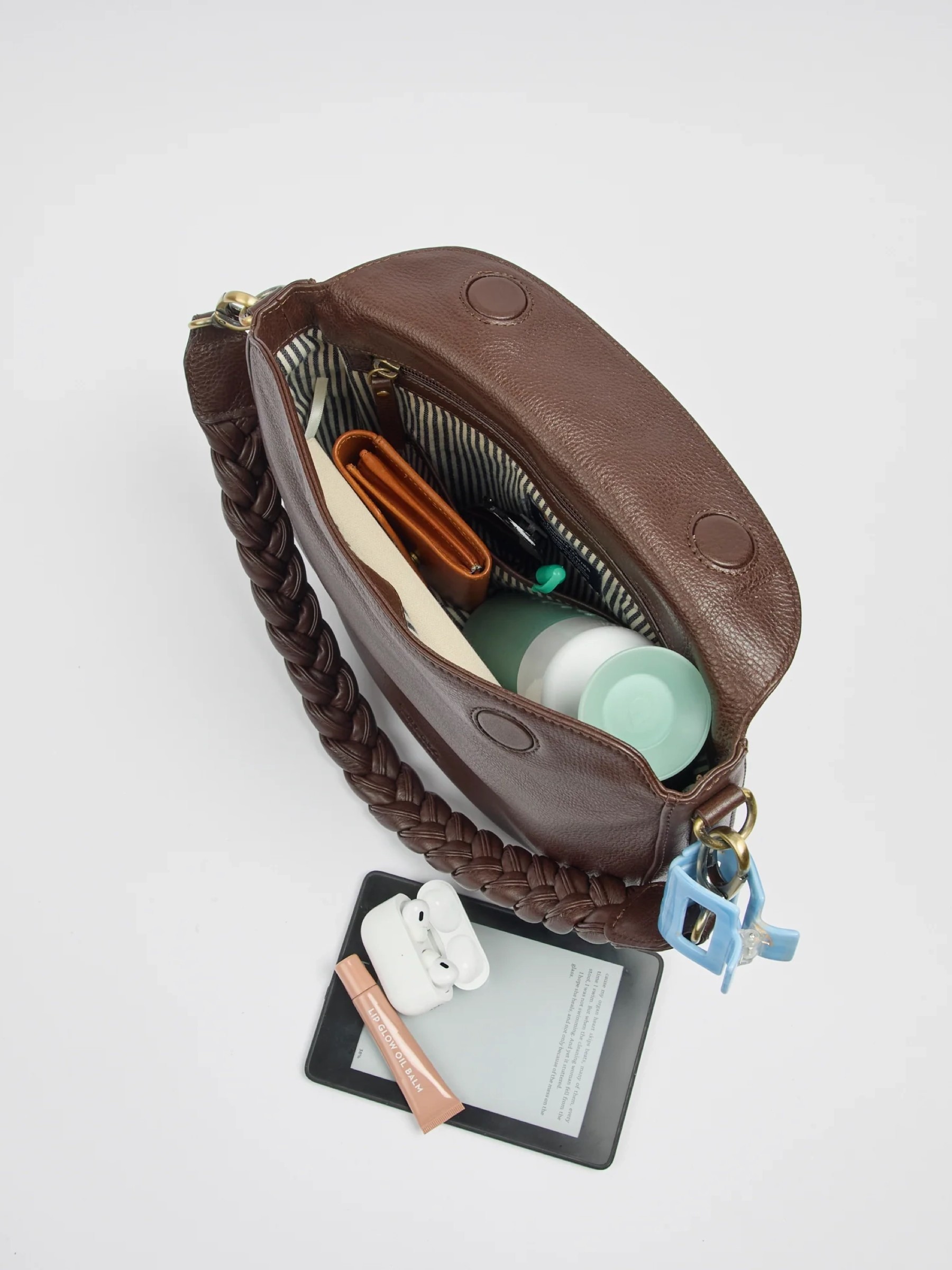 Tasche Lana chocolate soft grain leather O My Bag