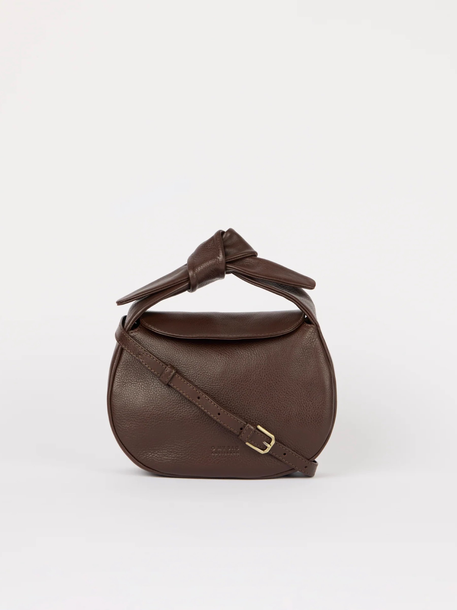 Tasche Coco Croissant chocolate soft grain leather O My Bag