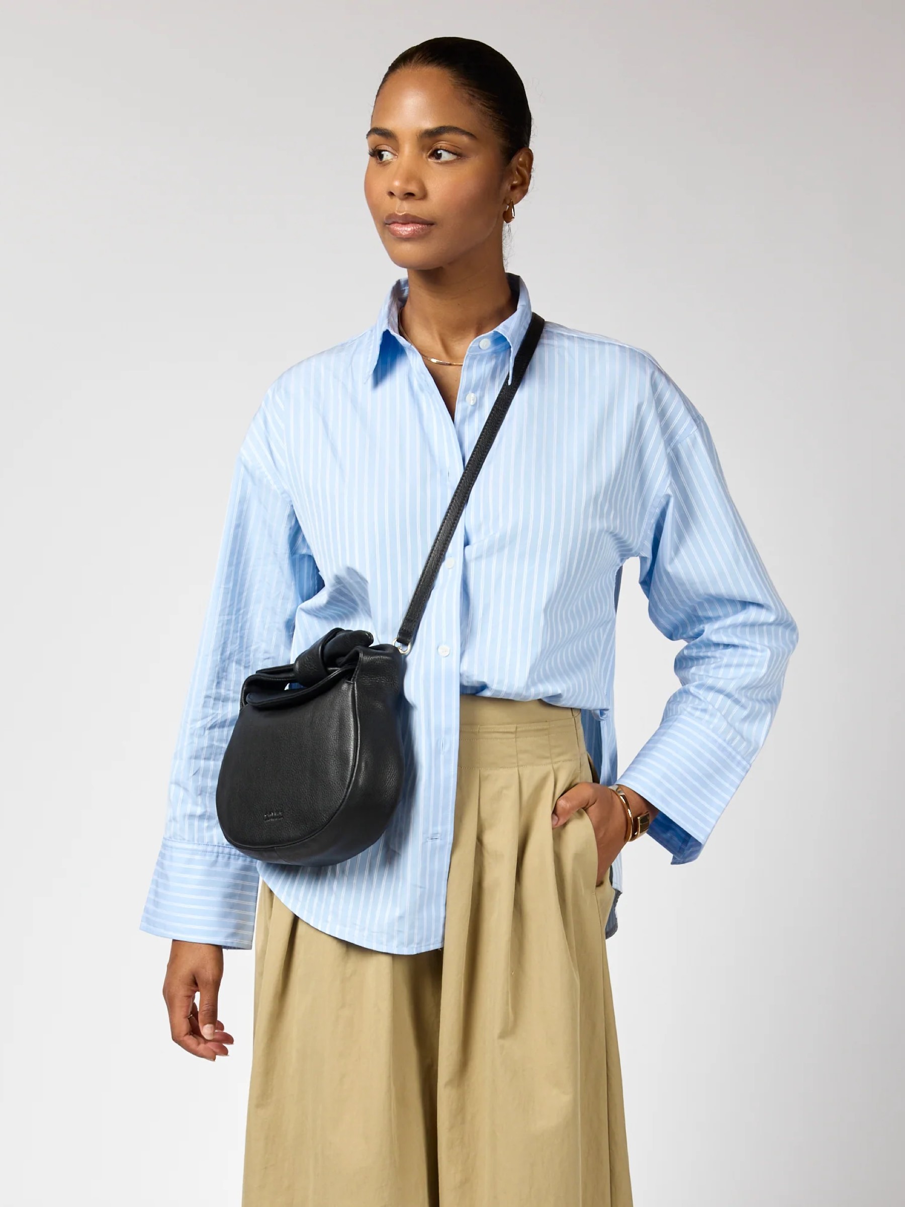 Tasche Coco Croissant black soft grain leather O My Bag