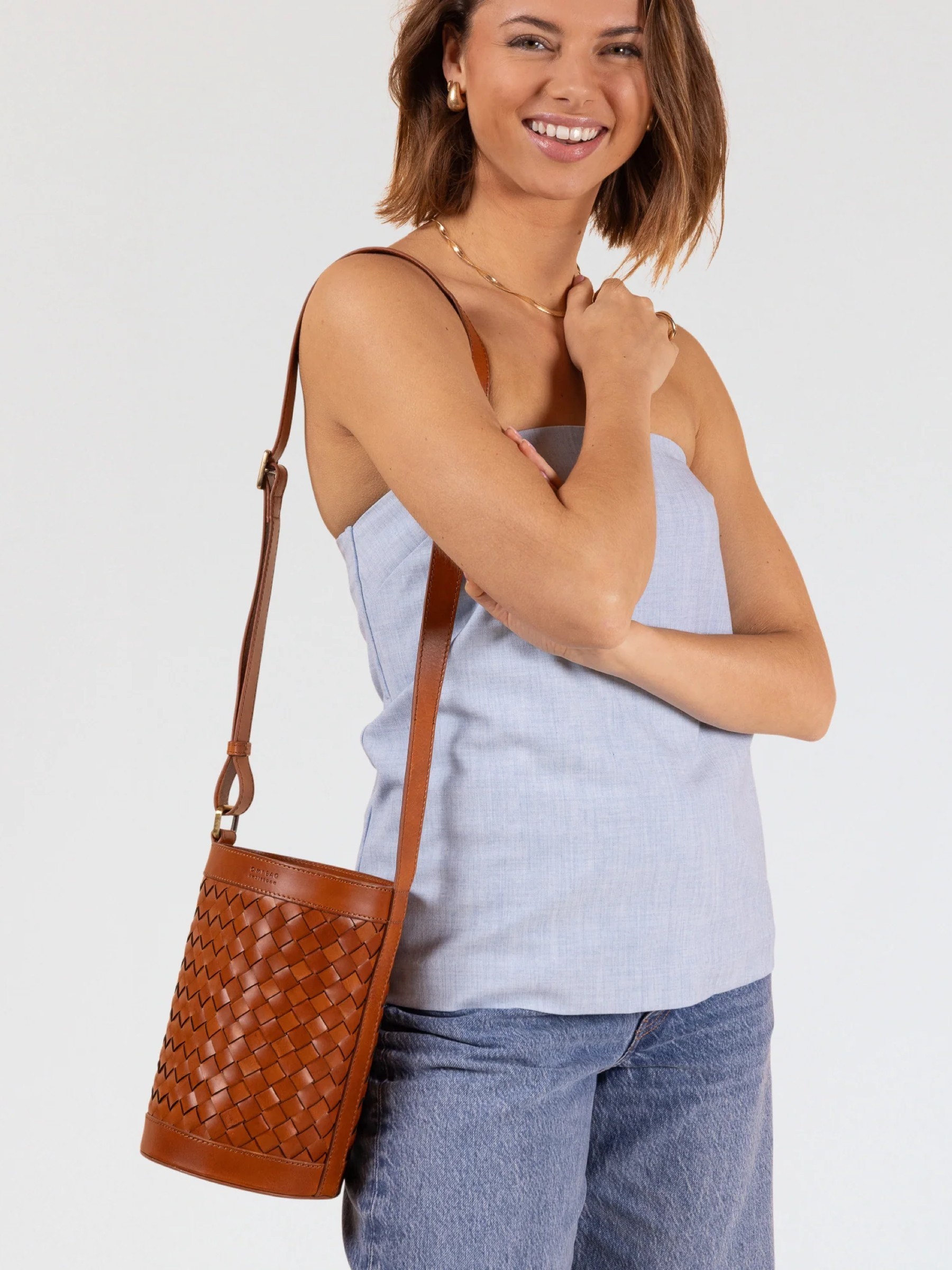 Tasche Zola cognac woven classic leather O My Bag