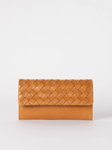 Portemonnaie Pau's Pouch cognac woven classic leather O My Bag