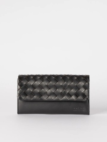Portemonnaie Pau's Pouch black woven classic leather O My Bag
