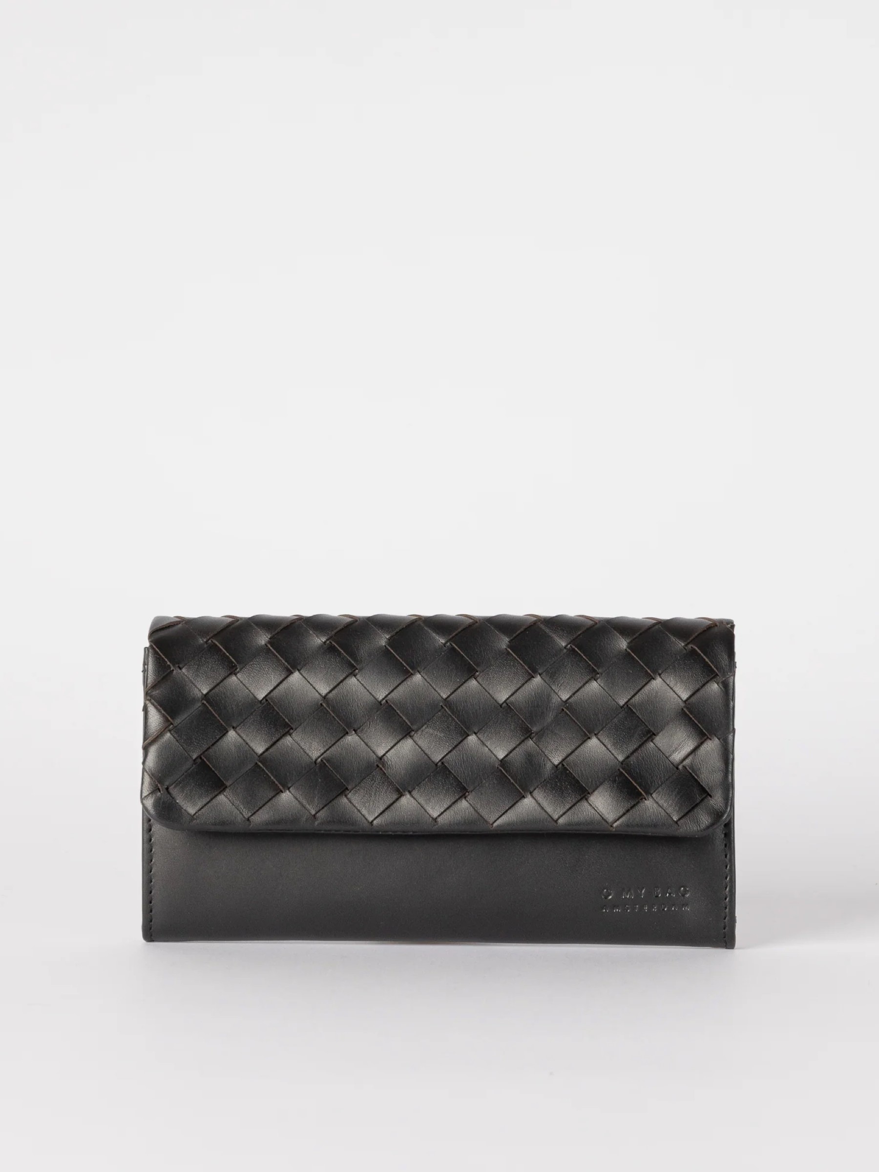 Portemonnaie Pau's Pouch black woven classic leather O My Bag