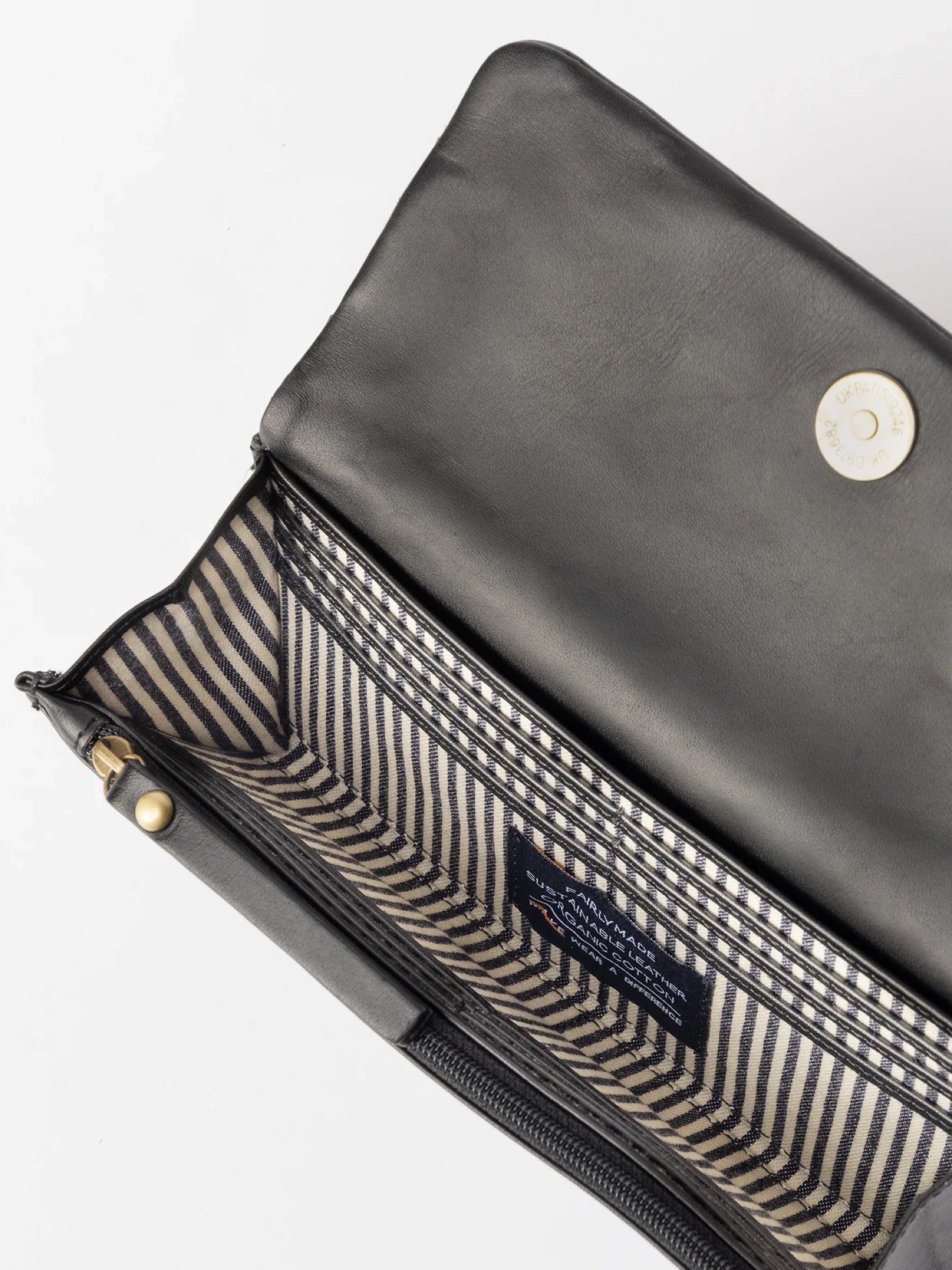 Portemonnaie Pau's Pouch black woven classic leather O My Bag