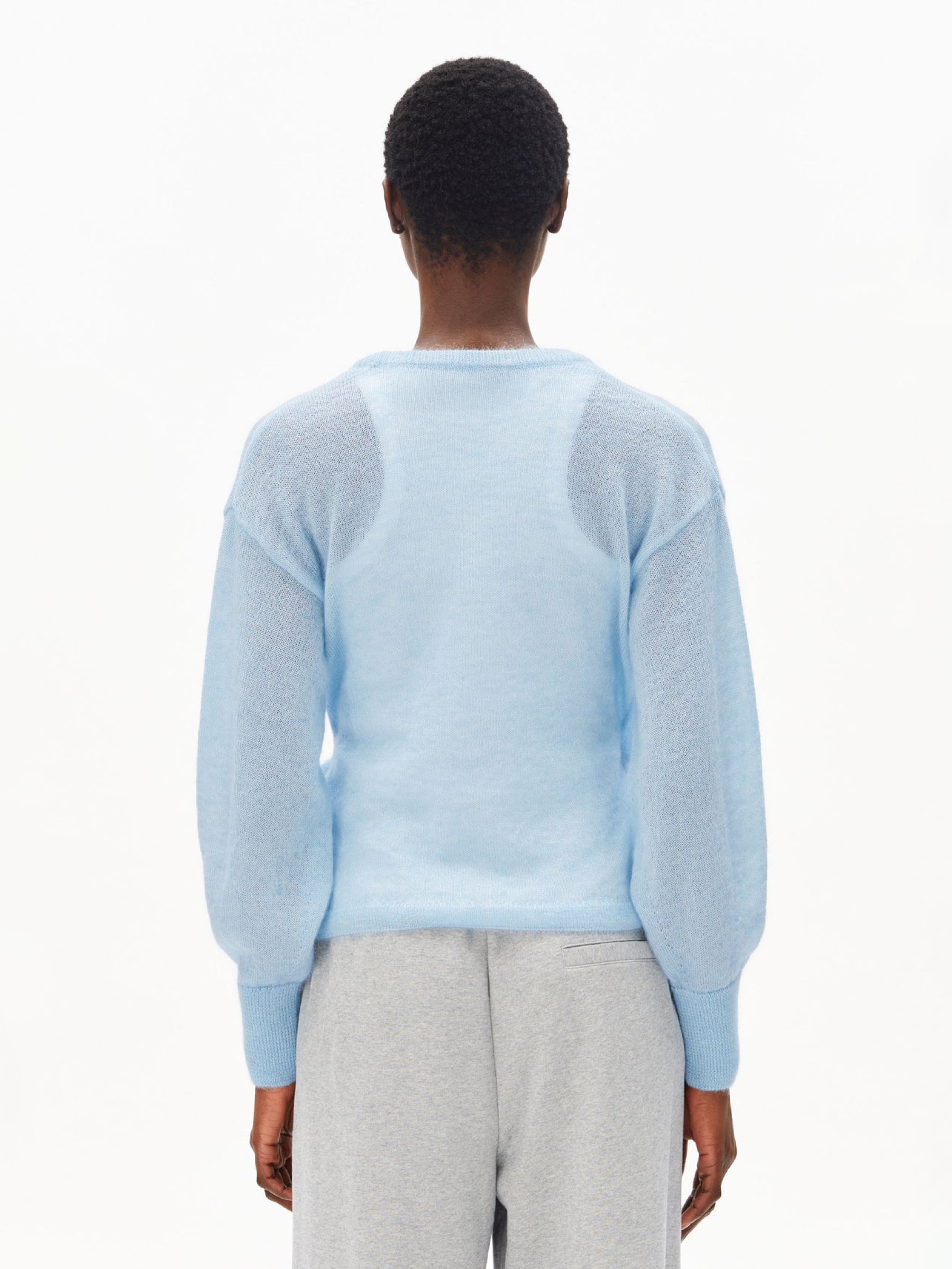 Strickjacke Mohair Blend Wrap Cardigan blue glow Armedangels