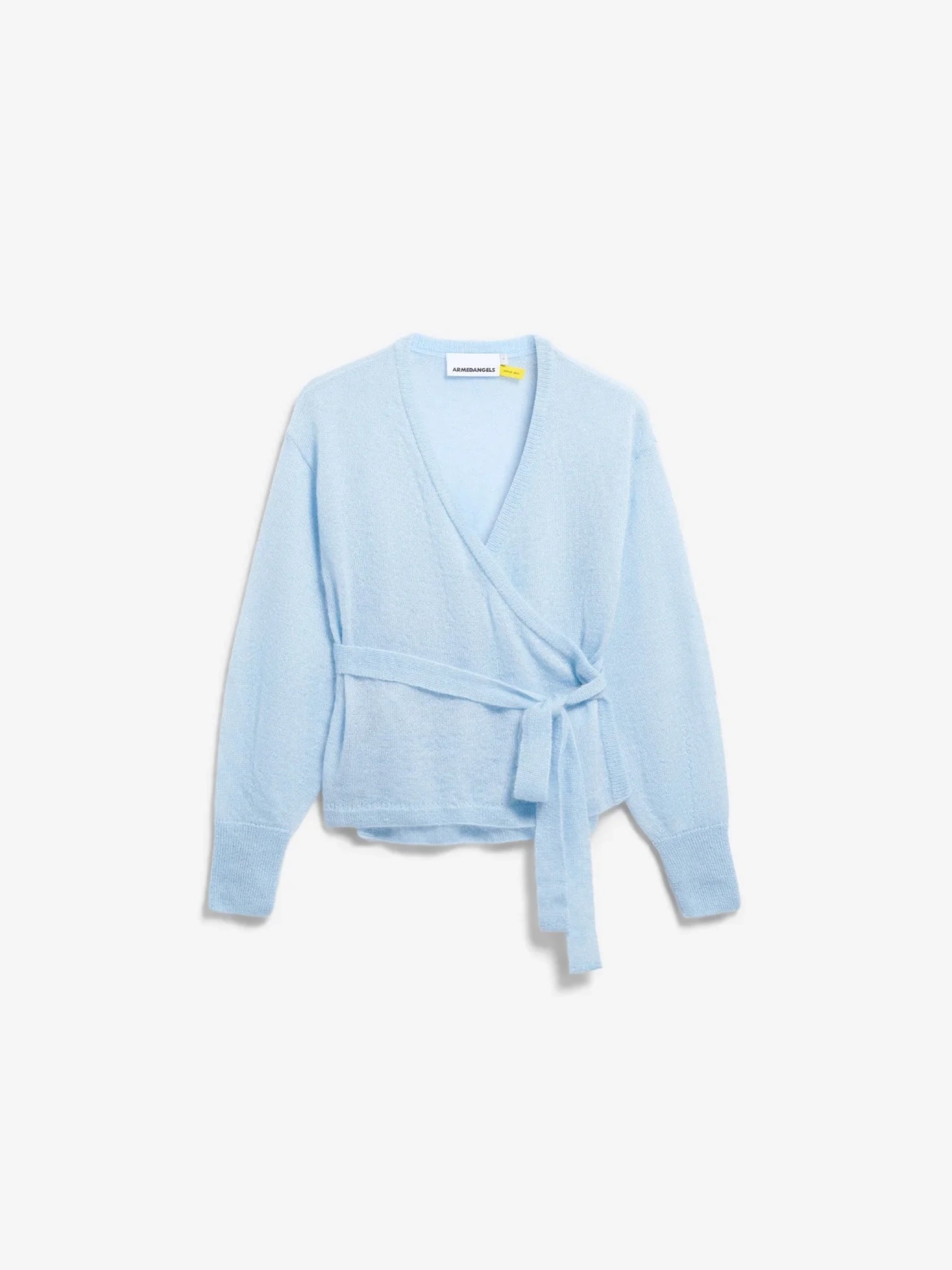 Strickjacke Mohair Blend Wrap Cardigan blue glow Armedangels