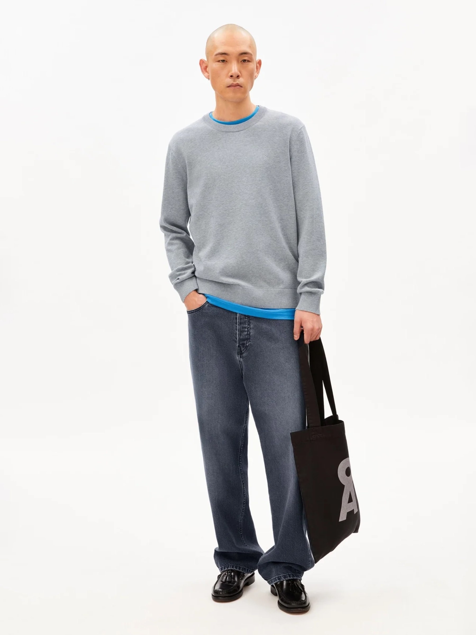 Pullover Loukaa Knit Sweater silver melange Armedangels