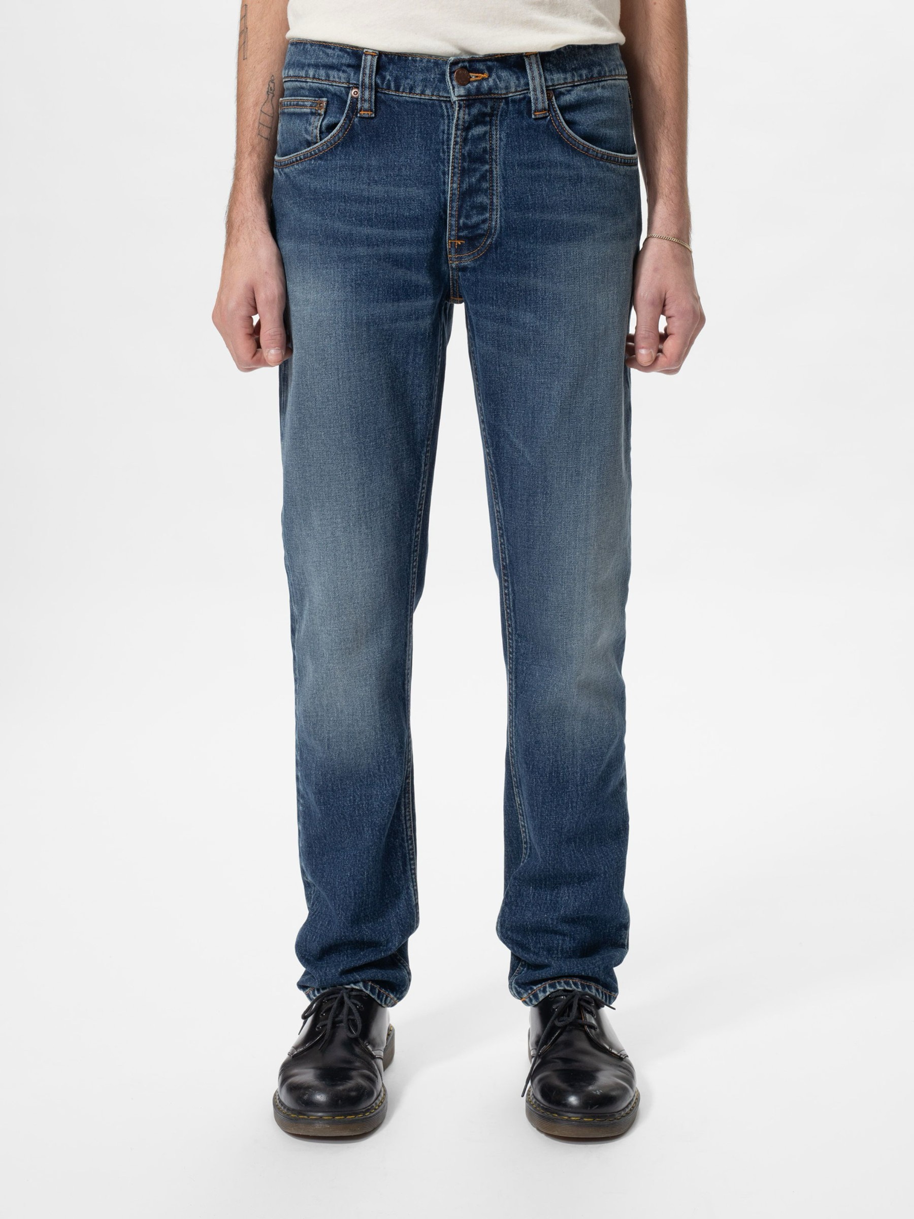 Jeanshose Solid Ollie wild blue Nudie Jeans