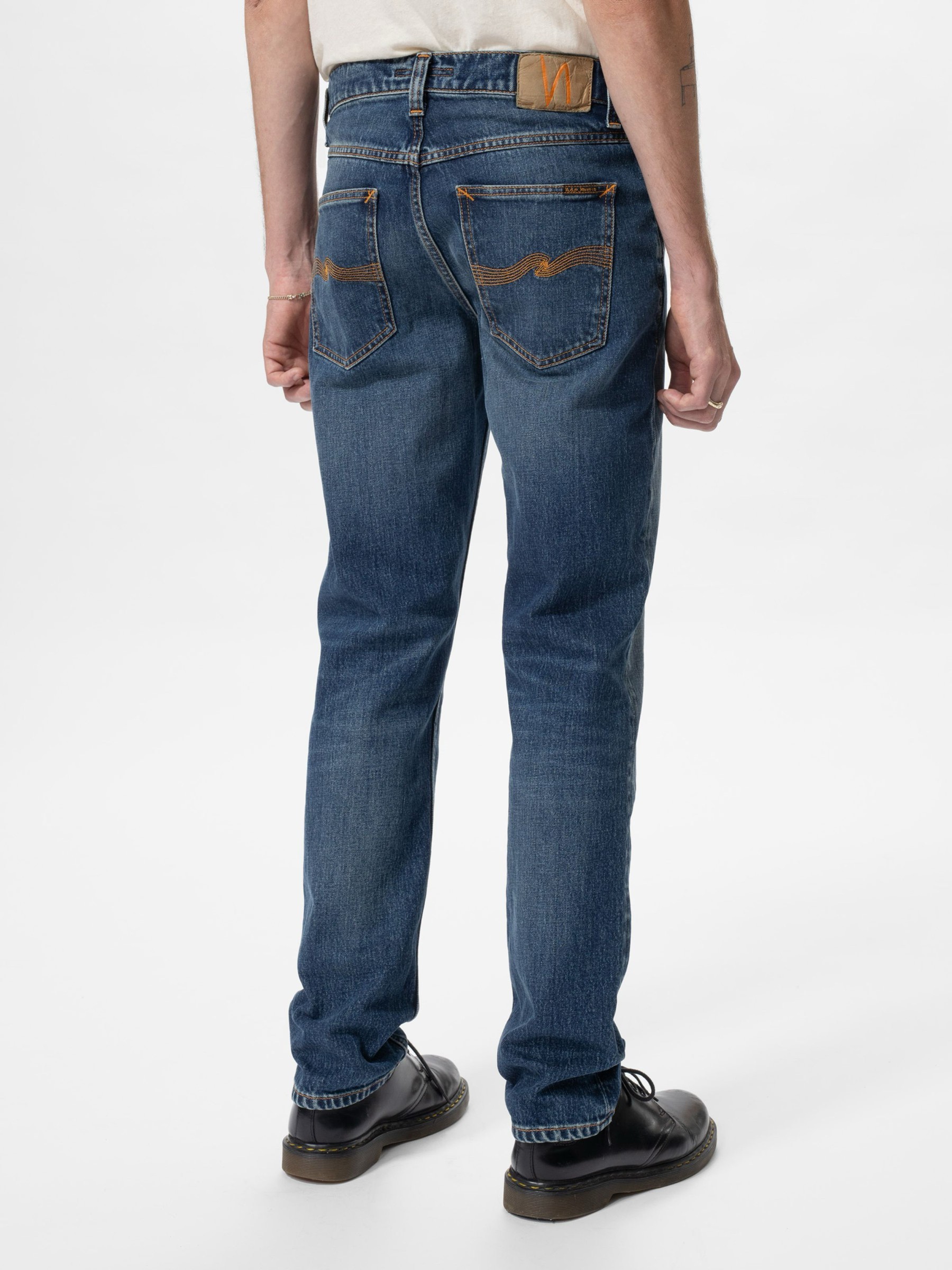 Jeanshose Solid Ollie wild blue Nudie Jeans