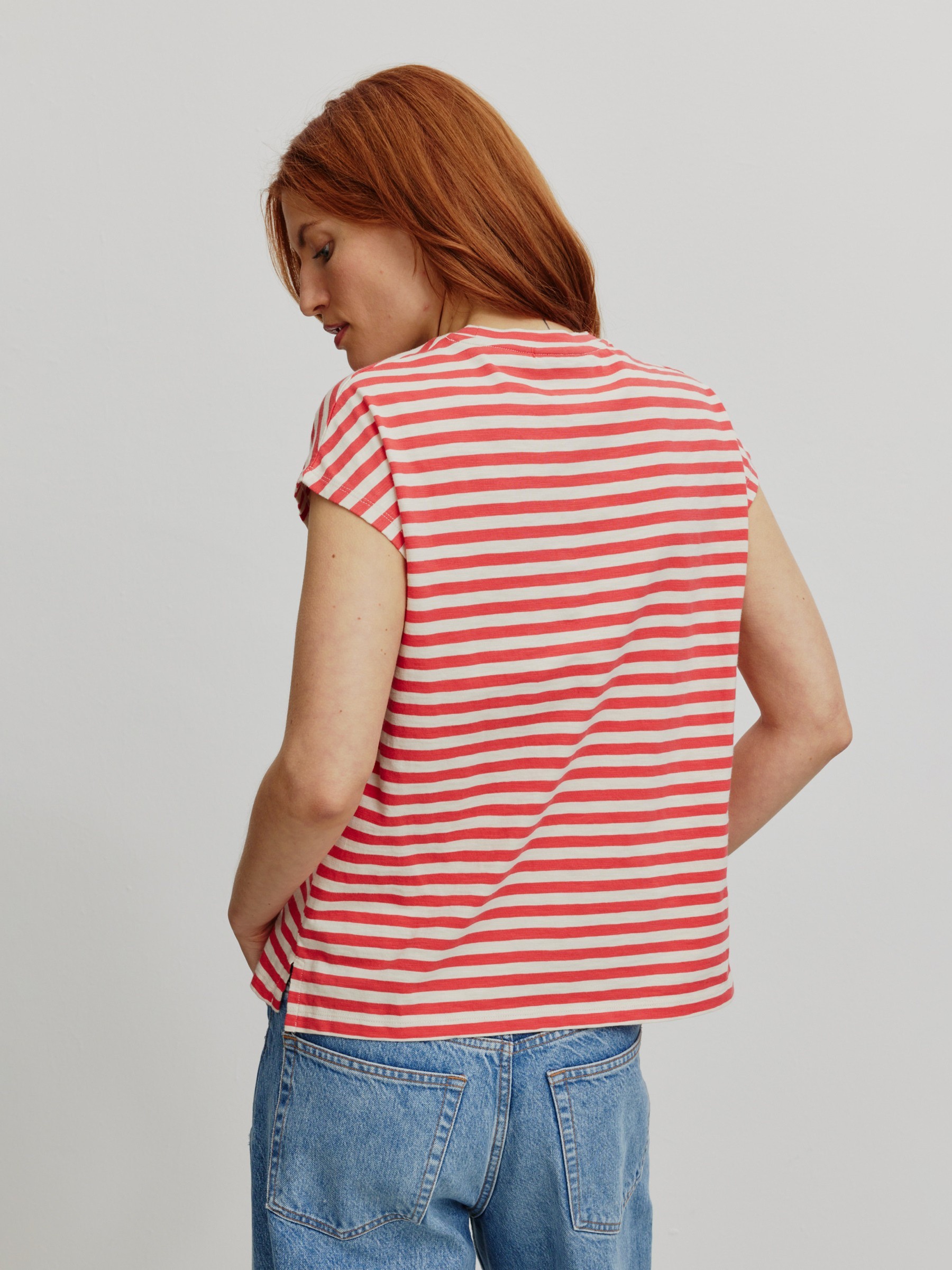 T-Shirt Zinnia Stripes mars red Recolution