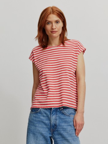 T-Shirt Zinnia Stripes mars red Recolution