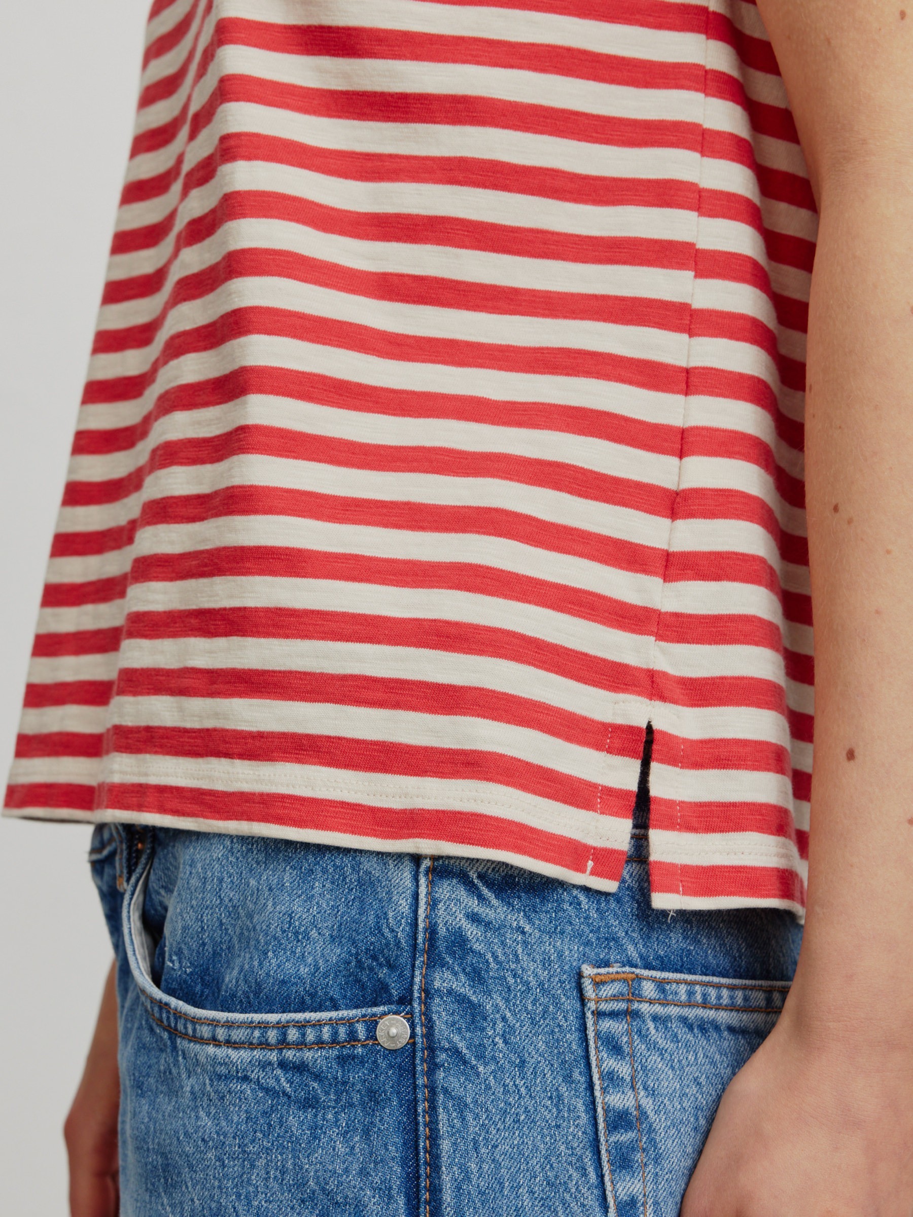 T-Shirt Zinnia Stripes mars red Recolution