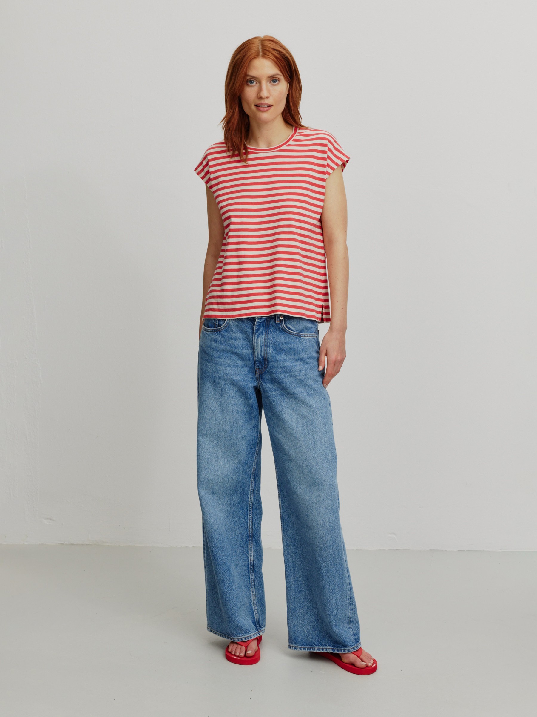 T-Shirt Zinnia Stripes mars red Recolution