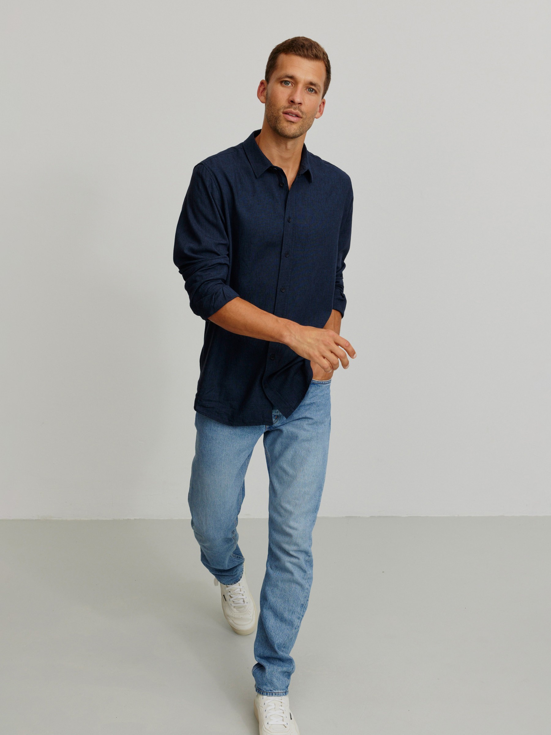 Hemd Nutmeg navy Recolution