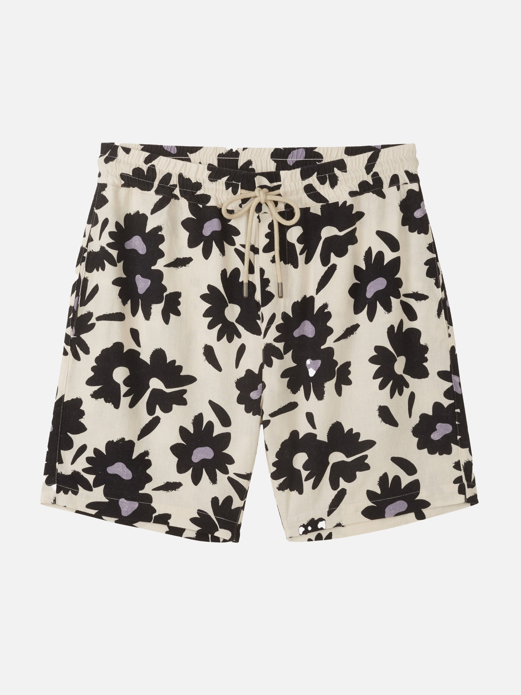 Kurze Hose Shorts Curry Bloom linen white Recolution