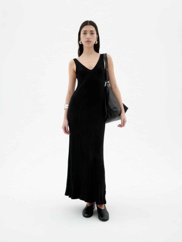 Kleid Sade Knit Dress black Thinking Mu