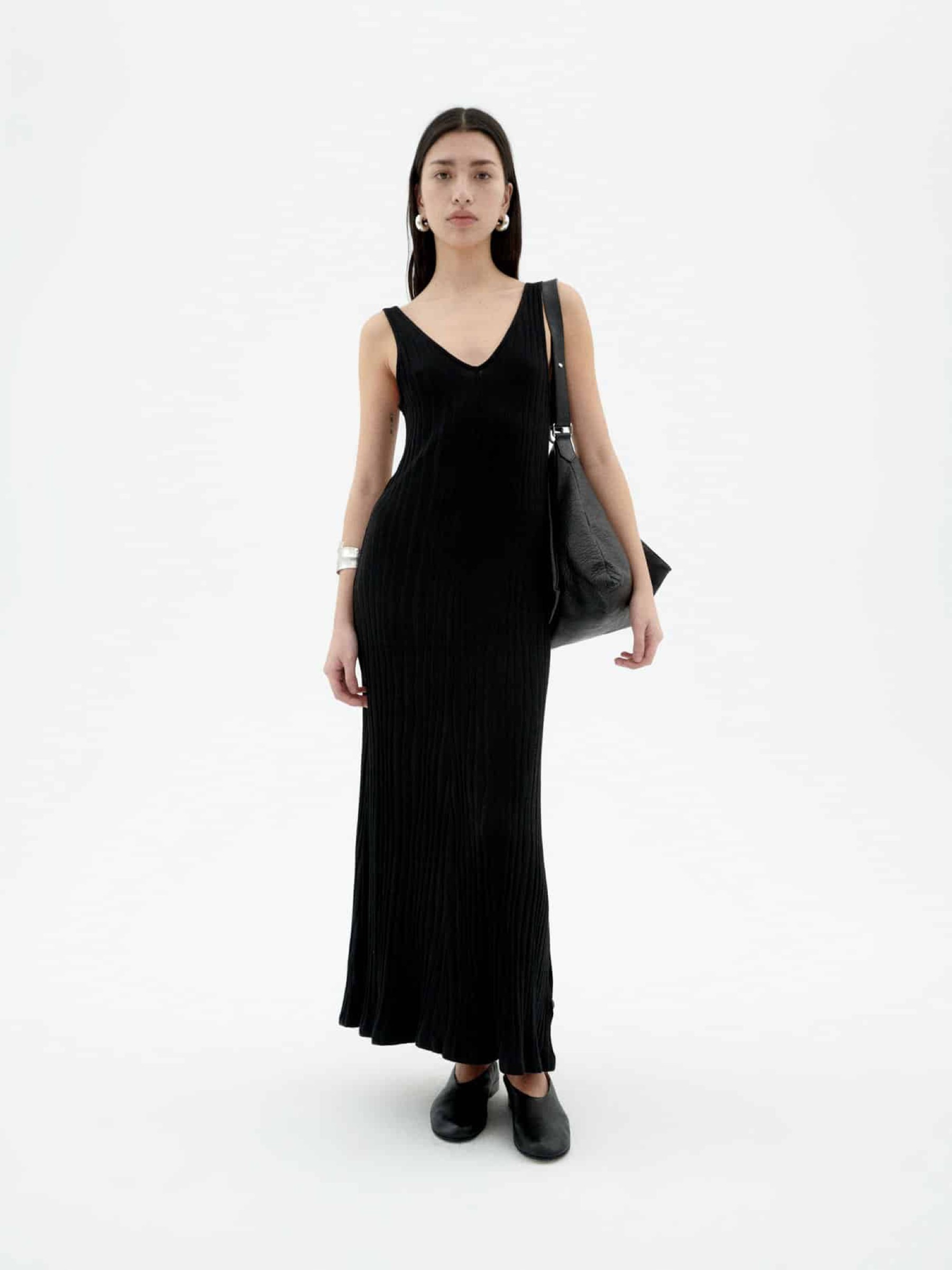 Kleid Sade Knit Dress black Thinking Mu