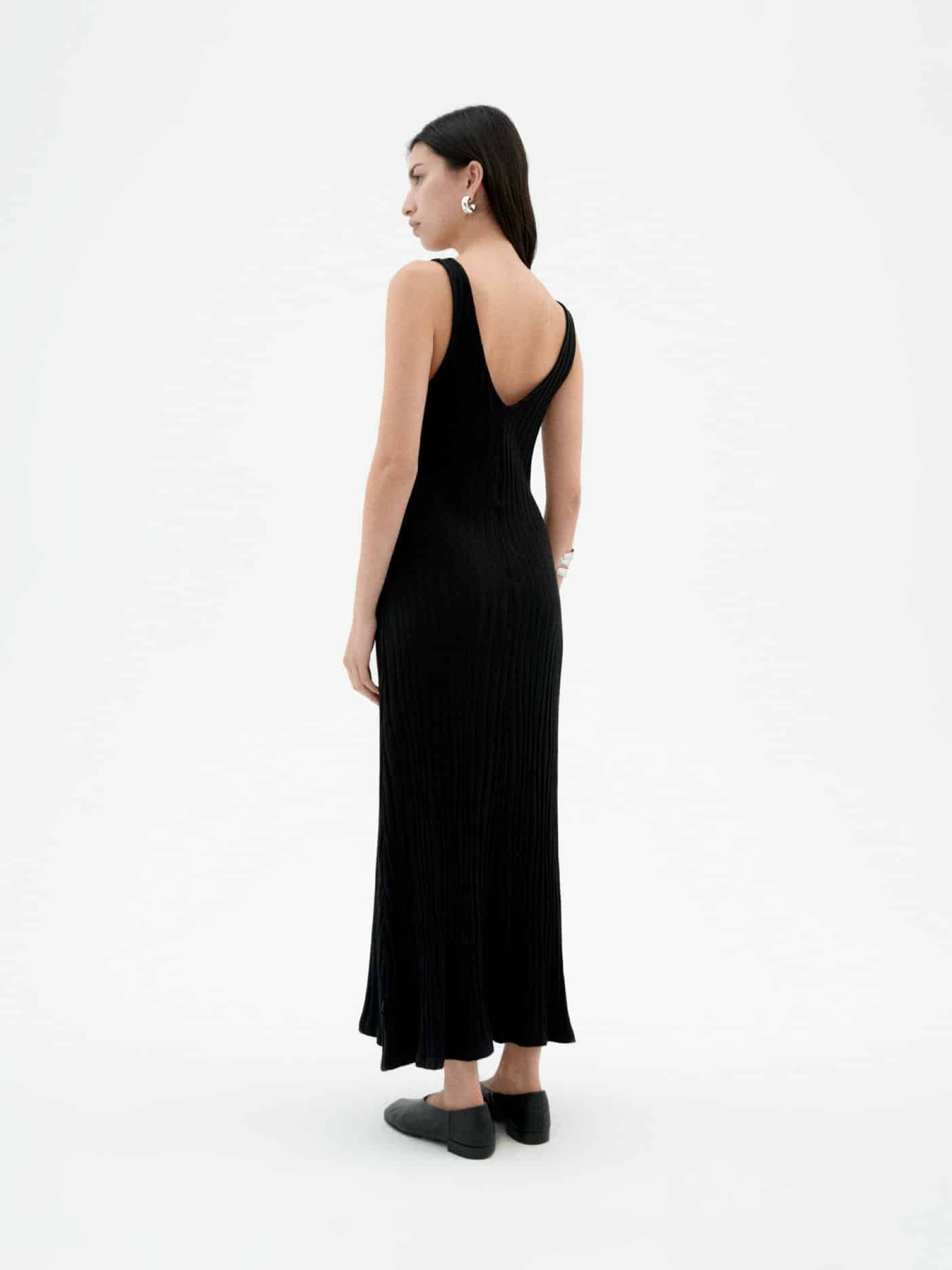 Kleid Sade Knit Dress black Thinking Mu