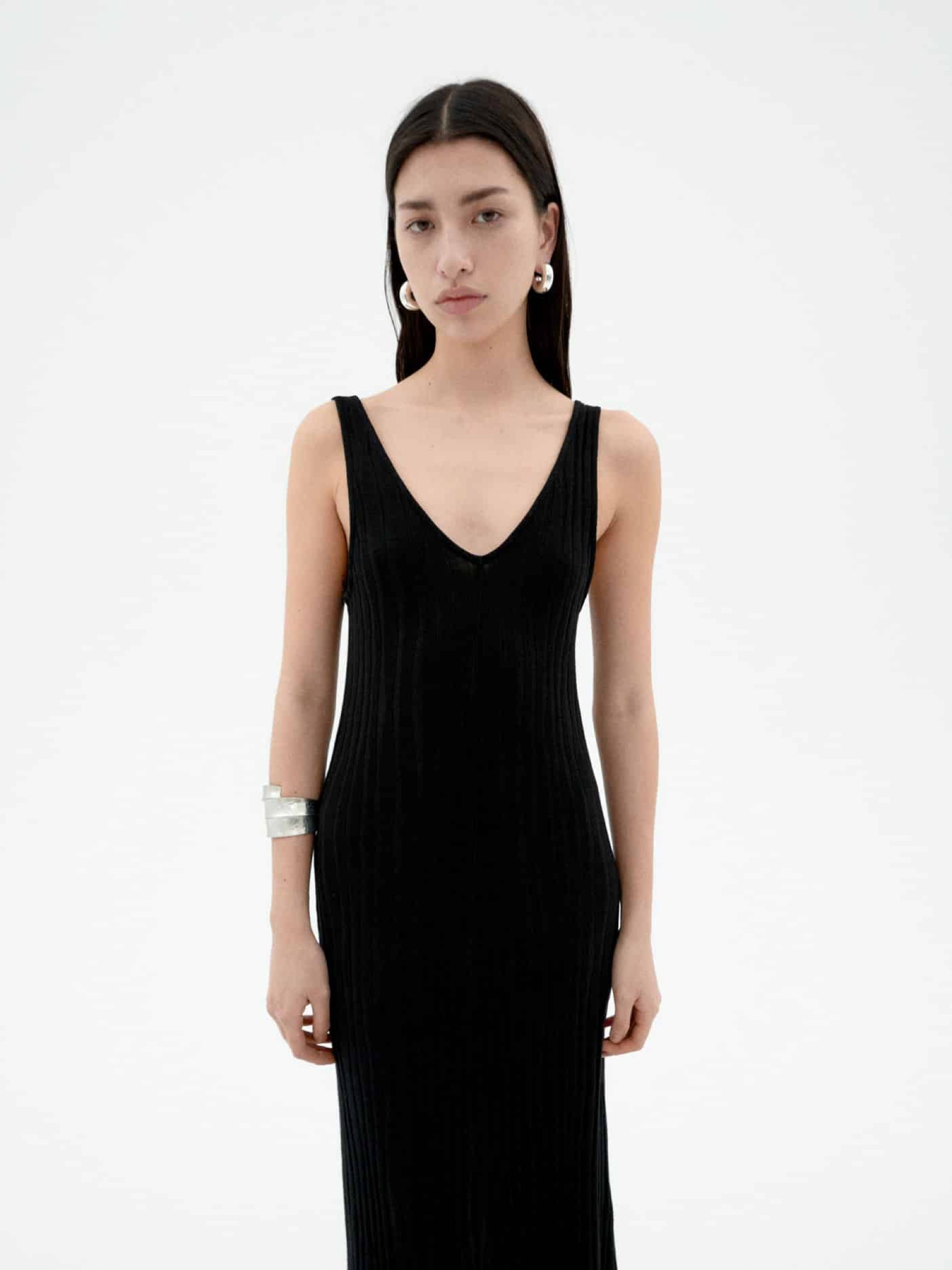 Kleid Sade Knit Dress black Thinking Mu