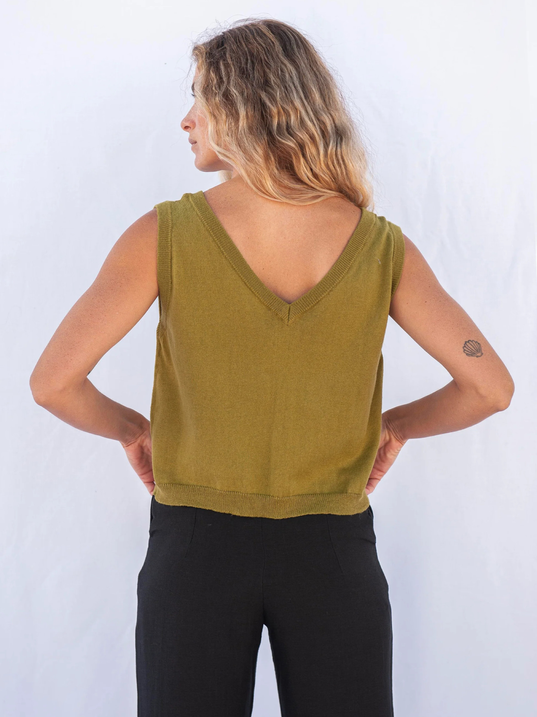 Flora Knit Top moss green Jungle Folk