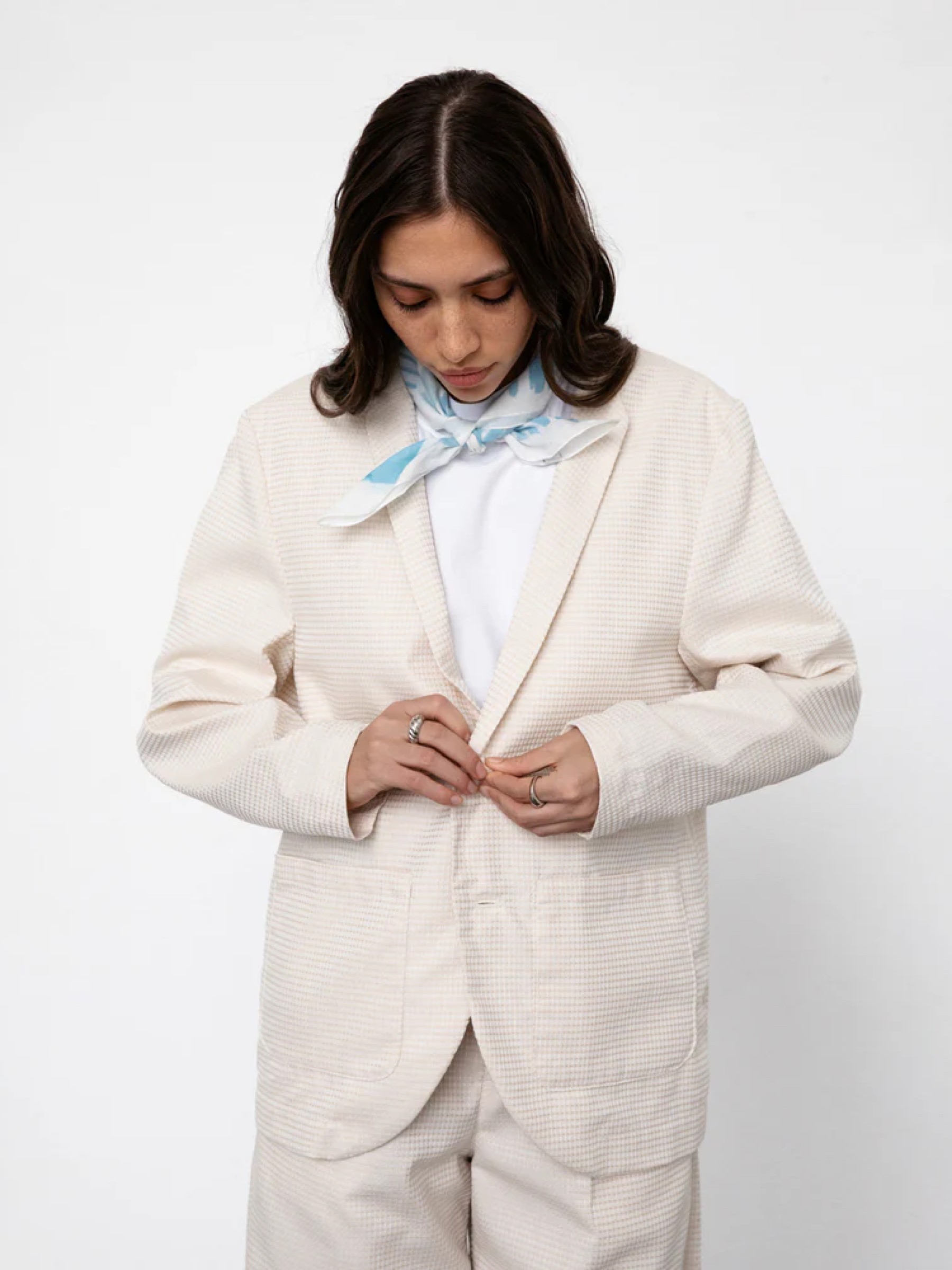 Jacke Workwear Blazer waffle sand Rotholz